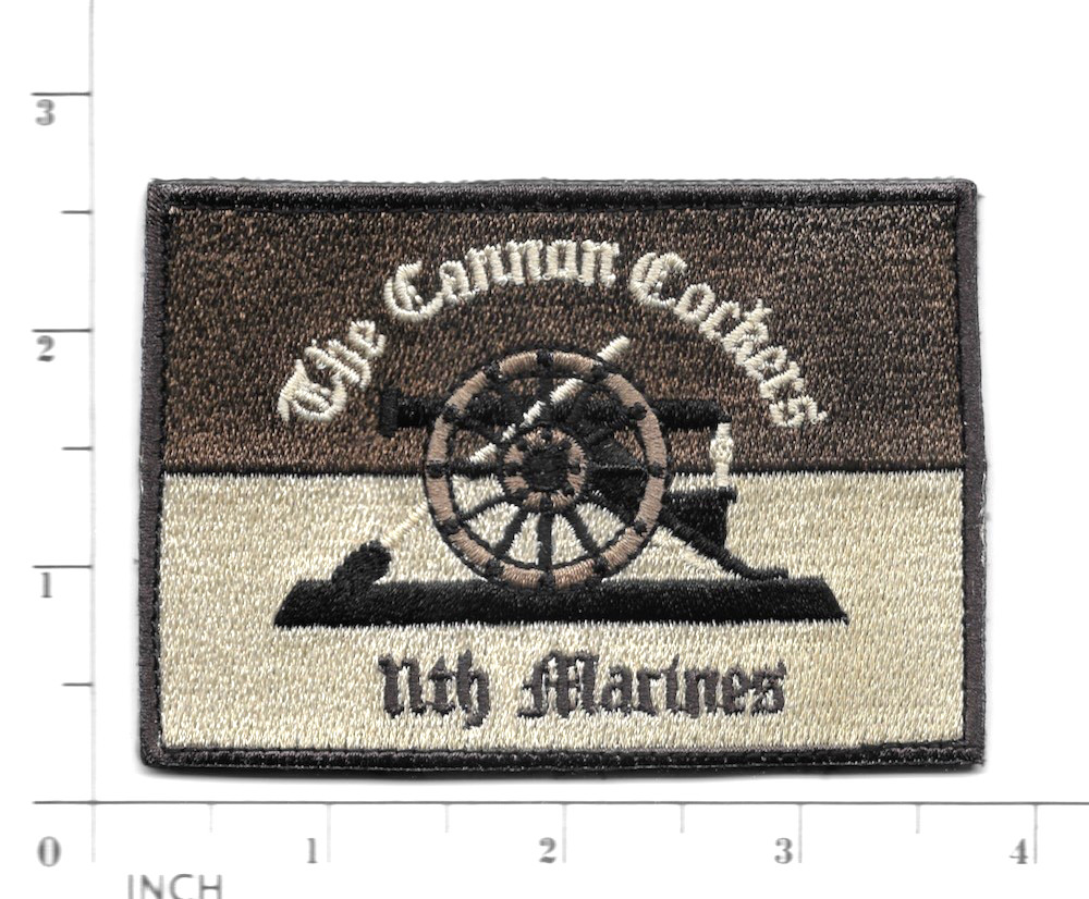 USMC 11th Marines Hook & Loop desert TAN Cannon Cockers! PATCH 11th Marine Regt