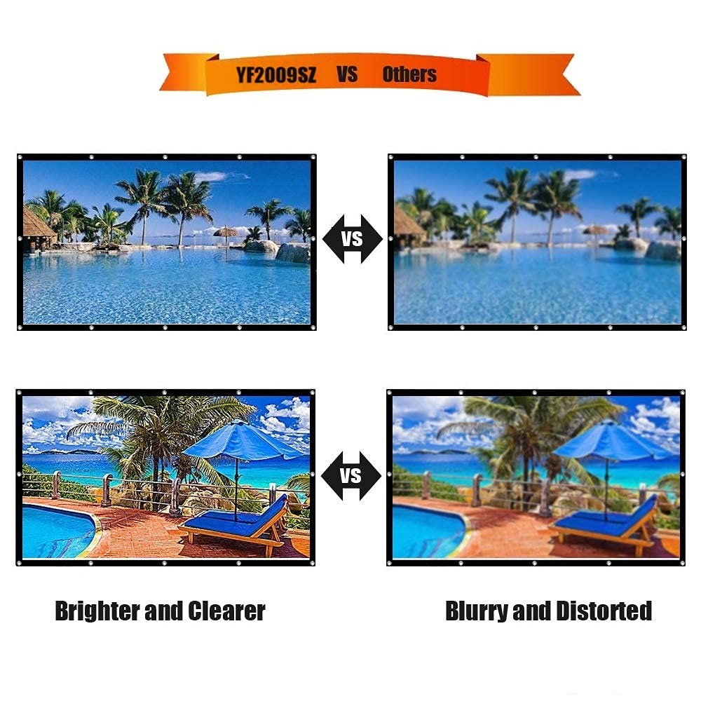 200 Inch 16:9 Foldable Big Size Portable Projector Screen Outdoor