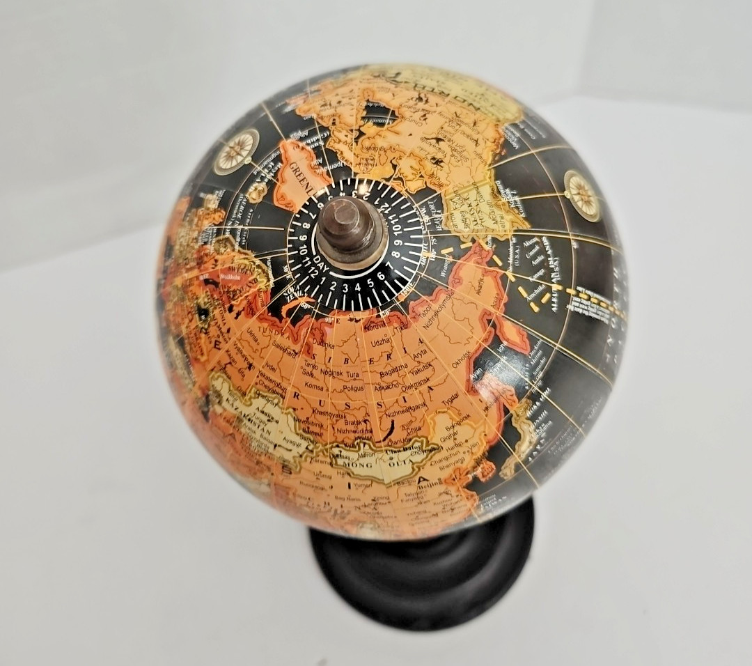 Tabletop World Globe Black Decorative Desk Decor Display