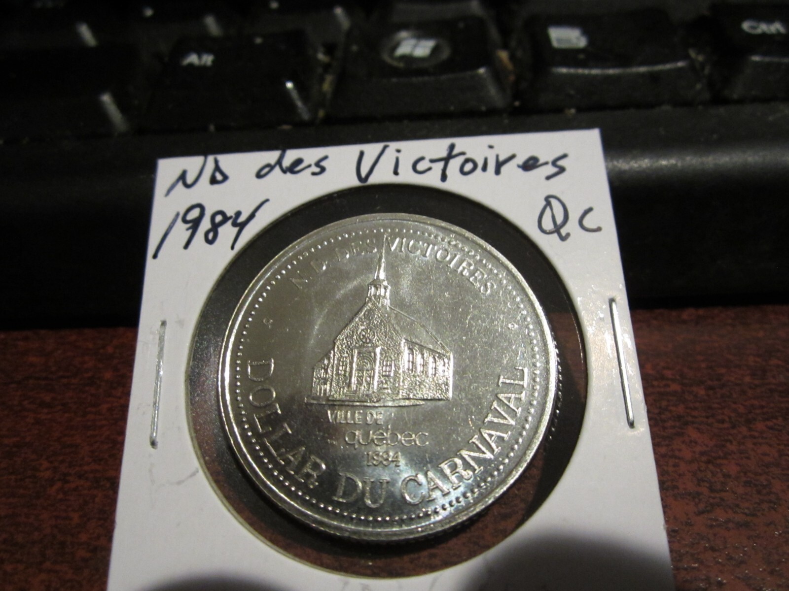 1984 - ND des Victoires, QC - Canada Bonhomme Trade Dollar / Token