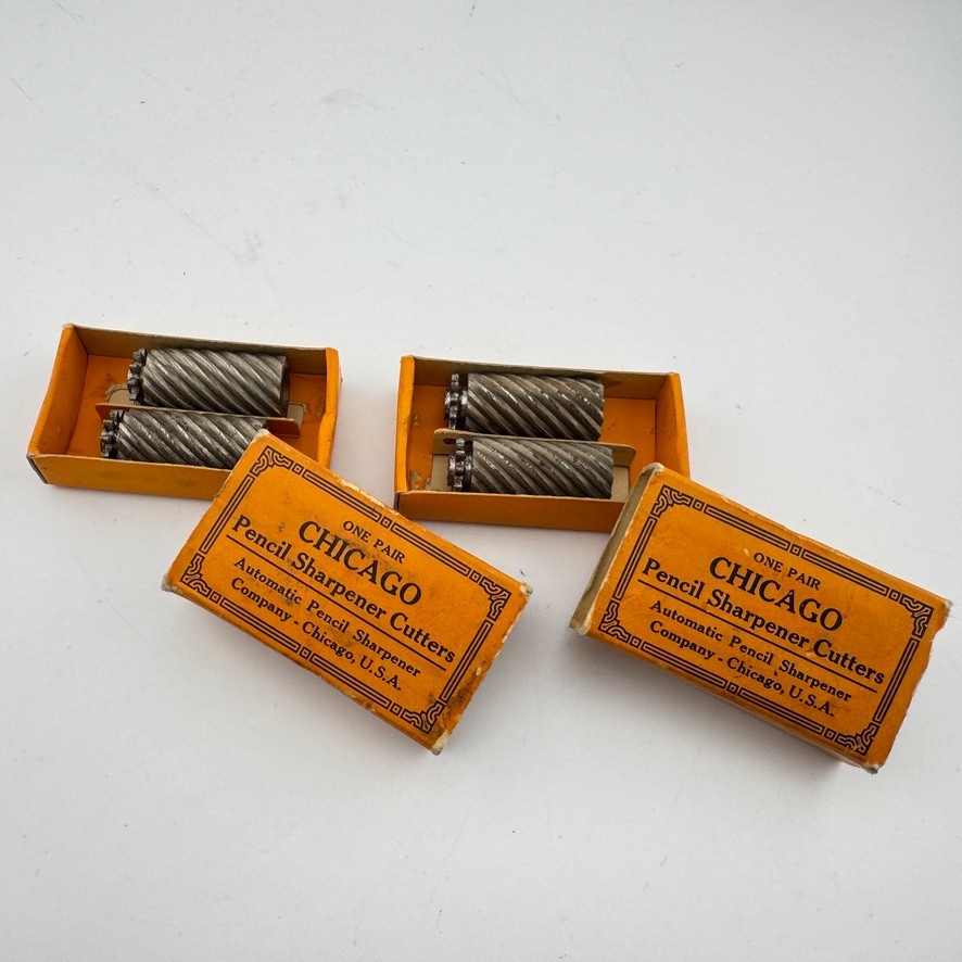 2 Pair of NOS Chicago Pencil Sharpener Cutters - Automatic Pencil Co.