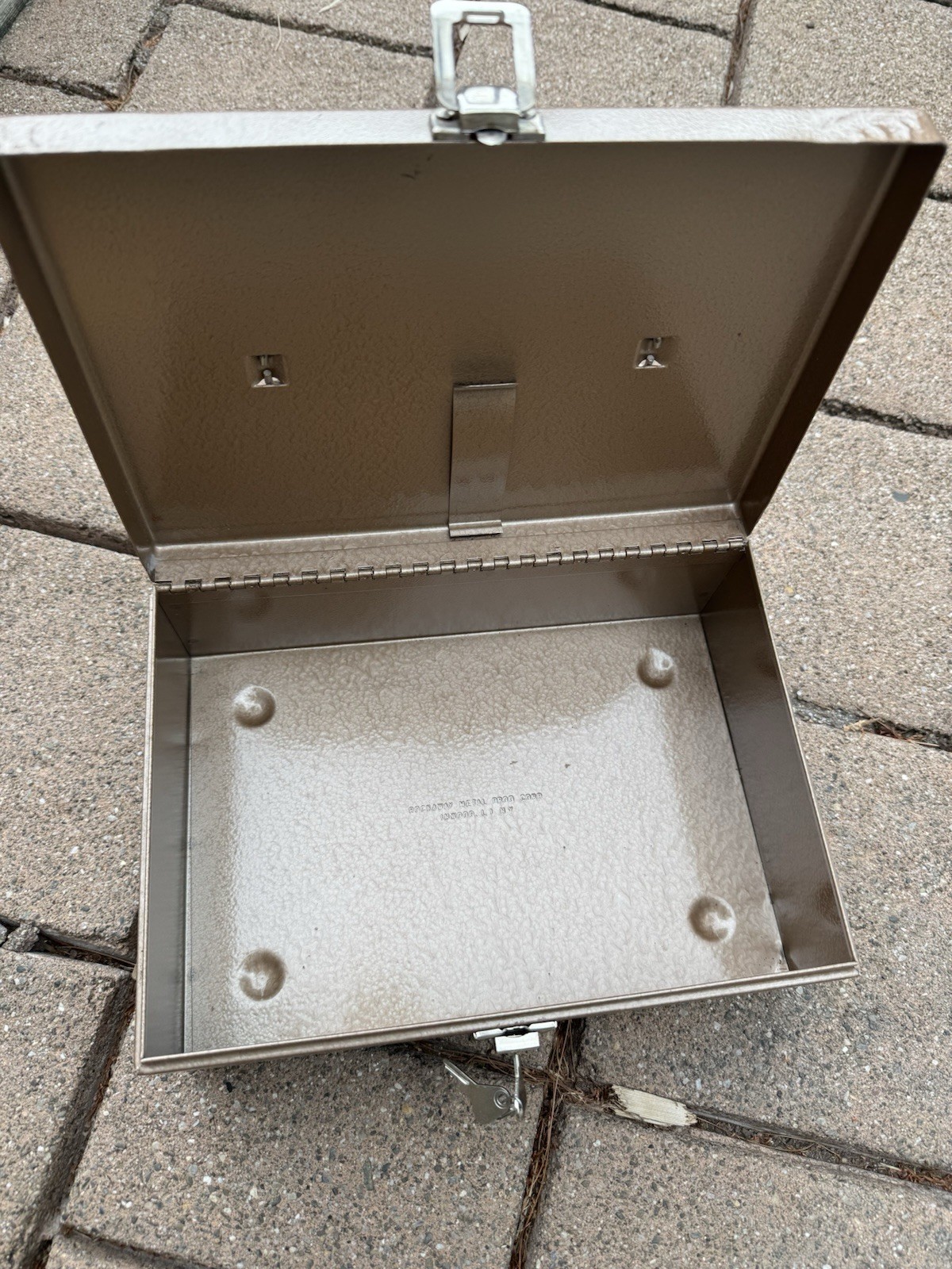 Rockaway Metal Lock Box Made USA 11” X 7.5” X 4” With Two 2 Keys Vintage