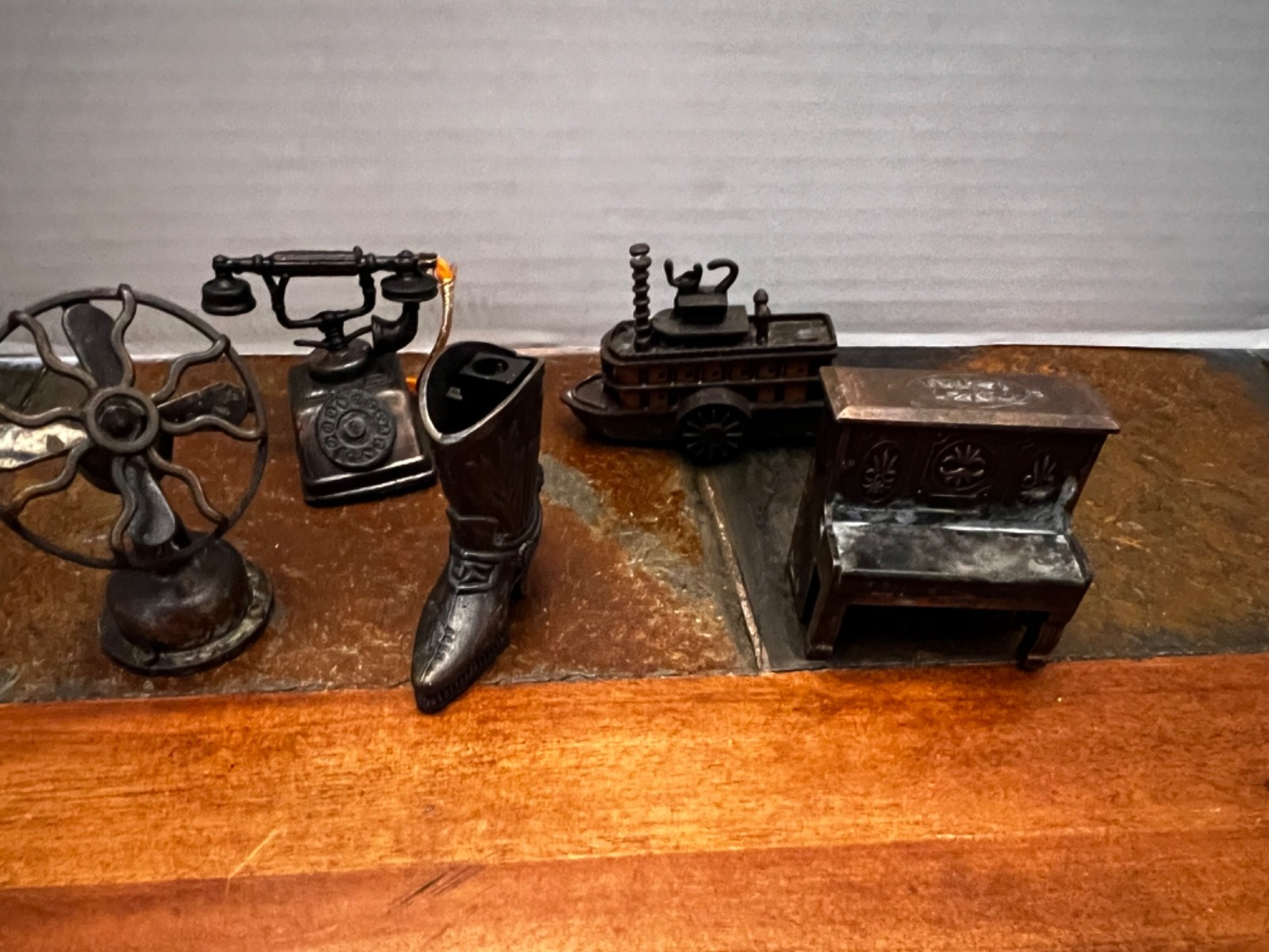Vintage Die Cast Pencil Sharpeners Lot of 5 Collectible Miniatures Hong Kong