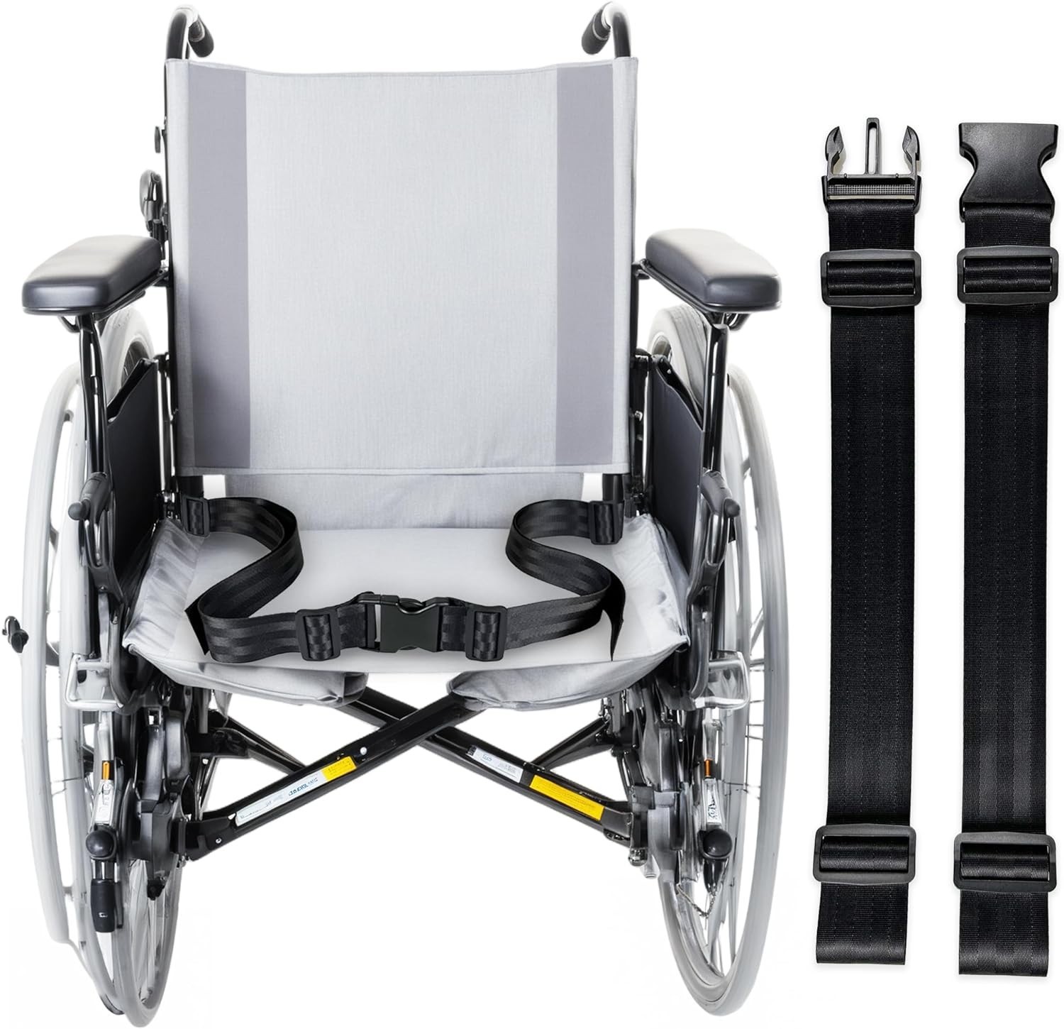 Easy Install Adjustable Wheelchair Lap Belt for Enhanced User Security 12-60"