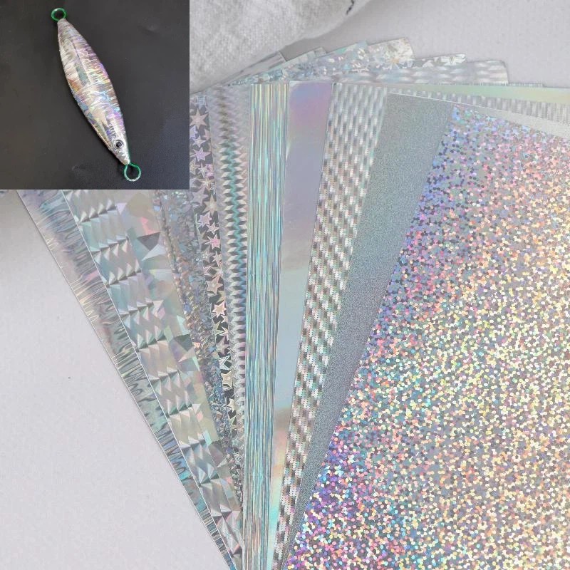 2Pcs Colorful Hot Stamping Foil For Fishing Lure Jigs Baits DIY Fishing Lure