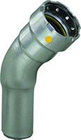 Viega 1-1/2" FTG x Press 45-Degree Elbow in Carbon Steel - 26121