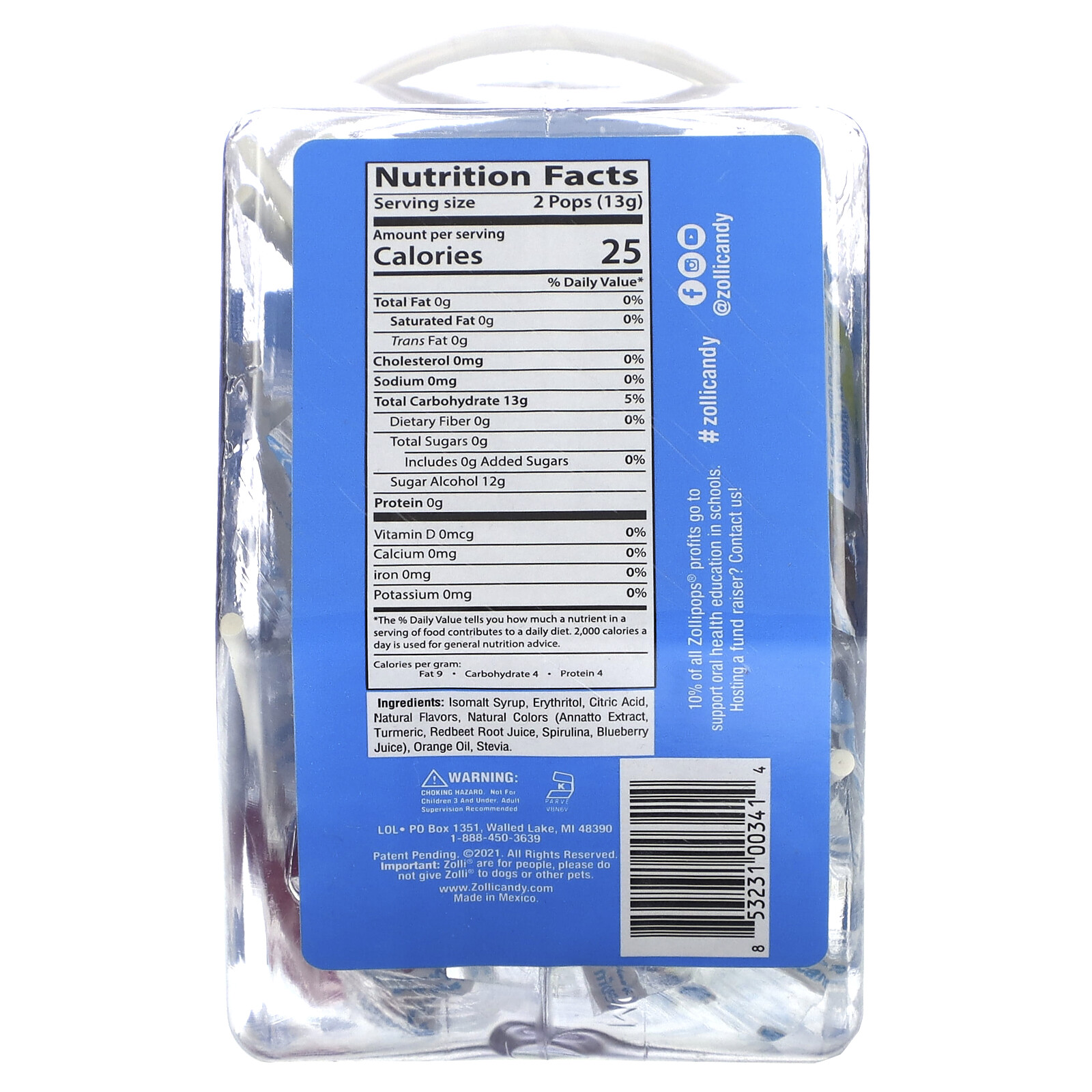 The Clean Teeth Pops, Assorted, 5.2 oz, Approx. 23 Pops