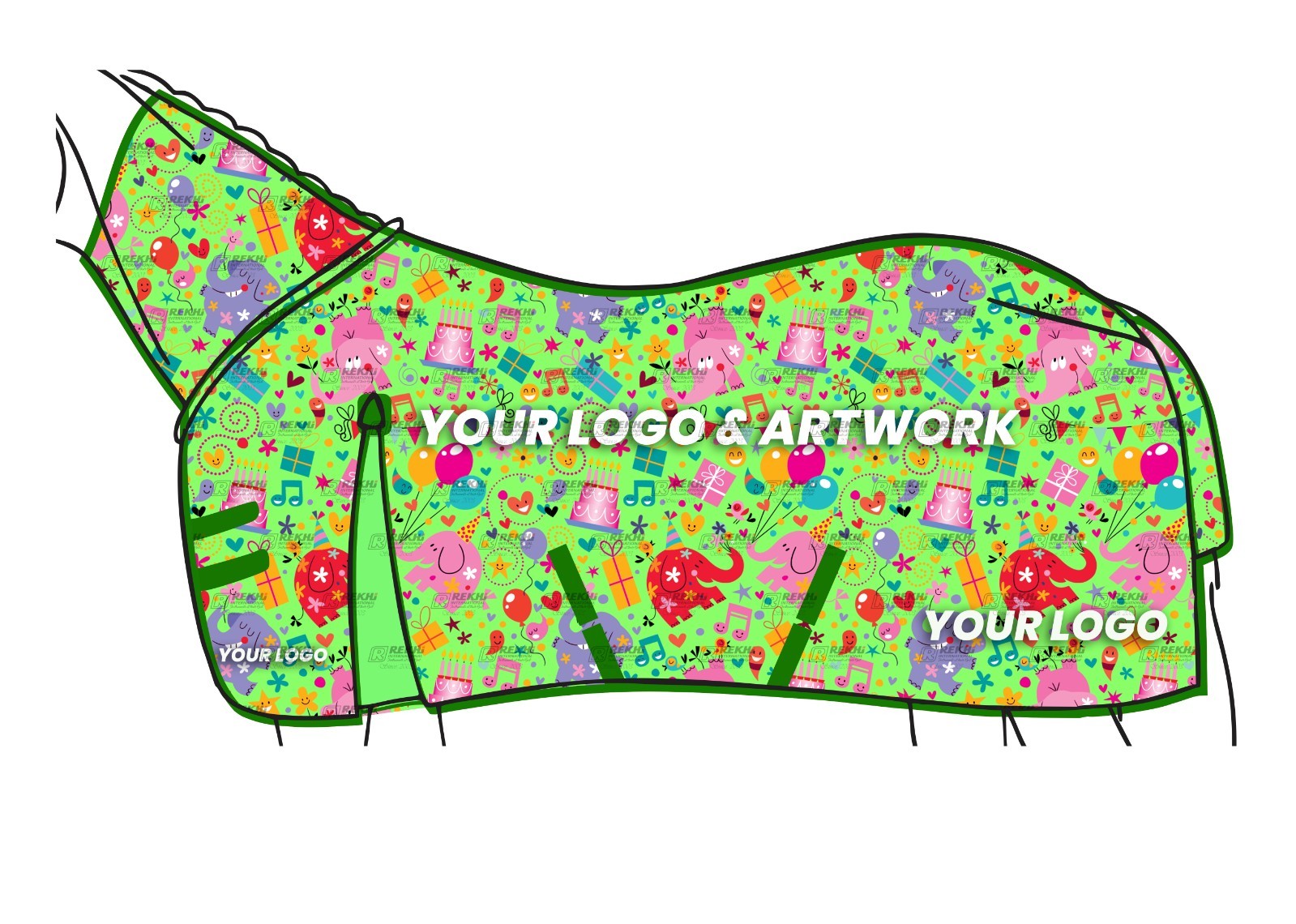Custom Horse Turnout Blanket 600D Ripstop Cordura Waterproof 300g Fill
