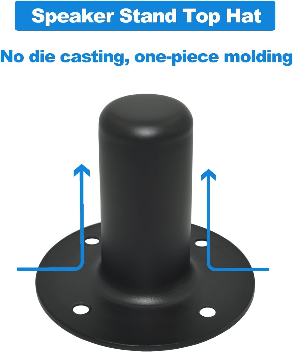 Black Speaker Pole Mount Bracket Heavy Duty Iron 2 Pack for PA DJ Karaoke