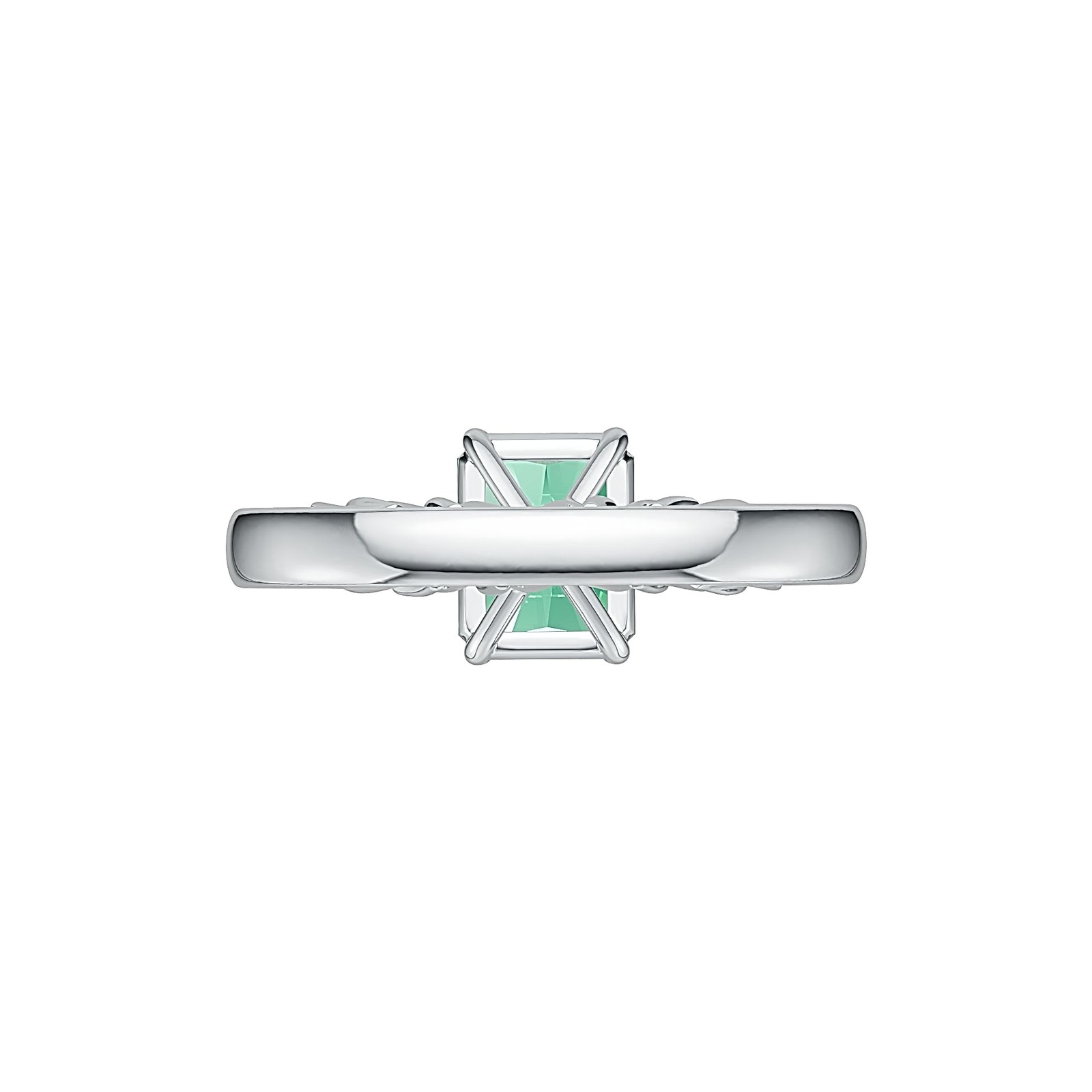 Sterling Silver Semi Mount Ring Setting Emerald OCT 9X7mm Solitaire