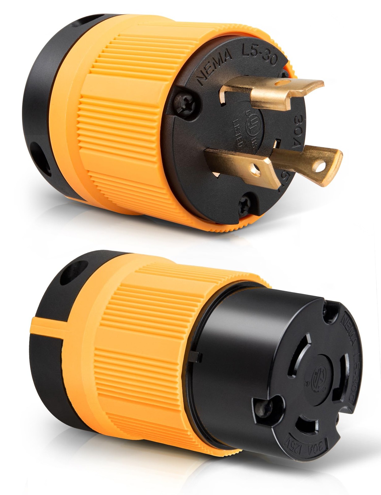 30A 125V L530P L530R Twist Lock Plug Connector 3 Prong Generator RV Marine