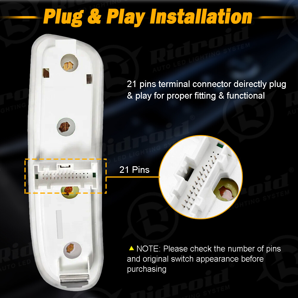 Master Power Window Switch Left Driver Side for Chevrolet C5 Corvette 19209381