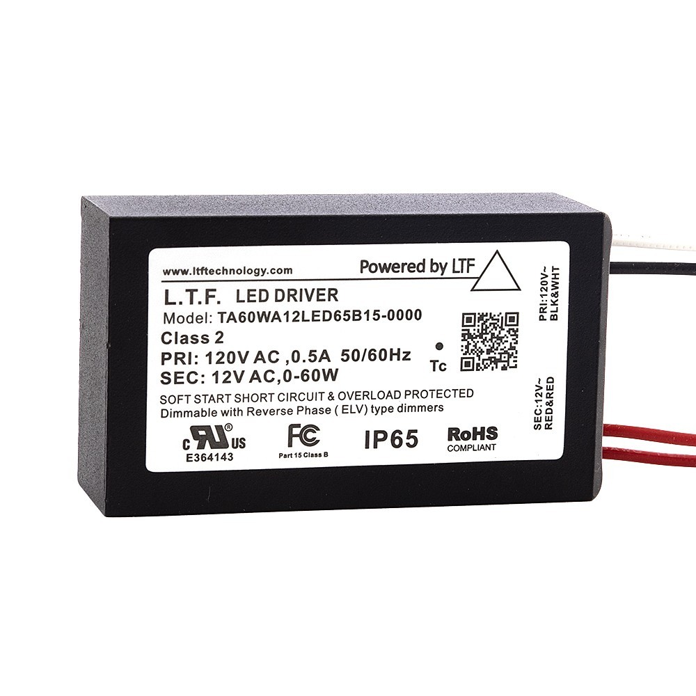 LTF TA60WA12LED65B15 electronic AC driver / transformer 12VAC ELV dimmable