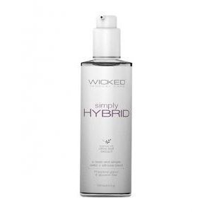 Wicked Simply Hybrid Lube 4oz Water Silicone Blend