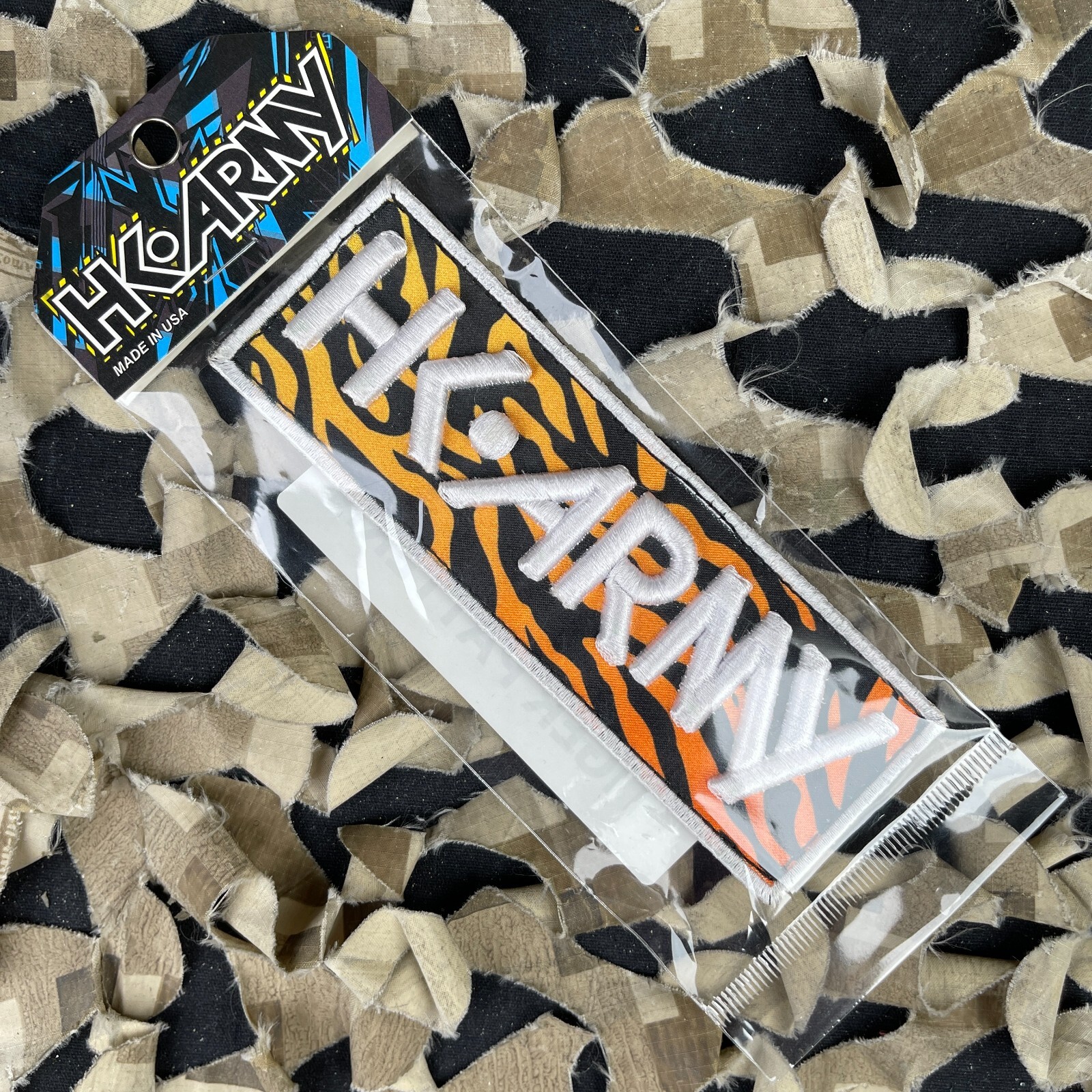 NEW HK Army Hook And Loop Patch - Large Typeface Tiger