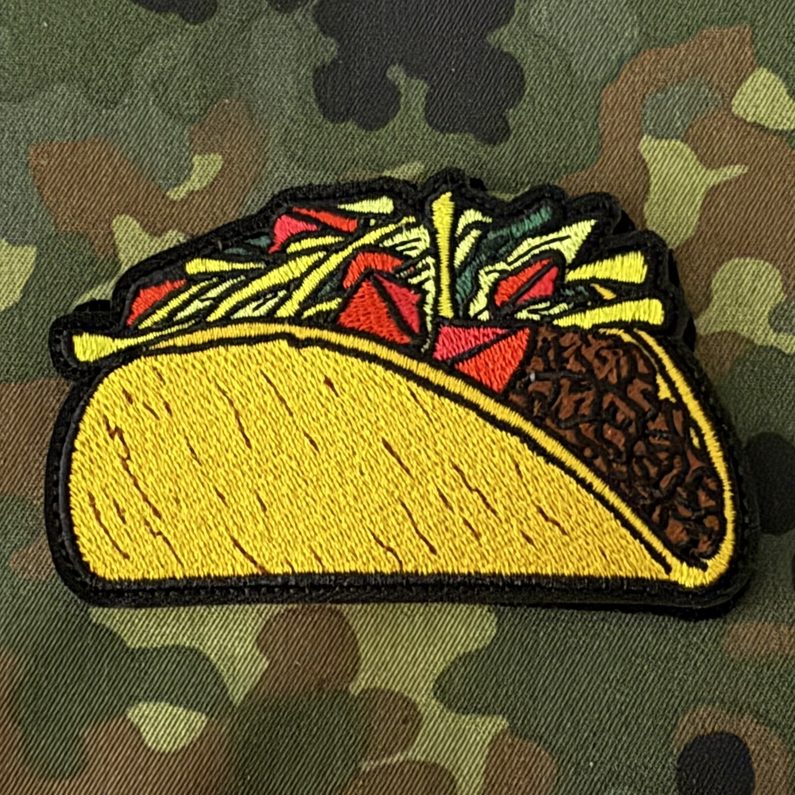 🌮 TACO Embroidered Morale Patch Hook/Loop Back MILITARY HIKING MEXICAN TACOMA