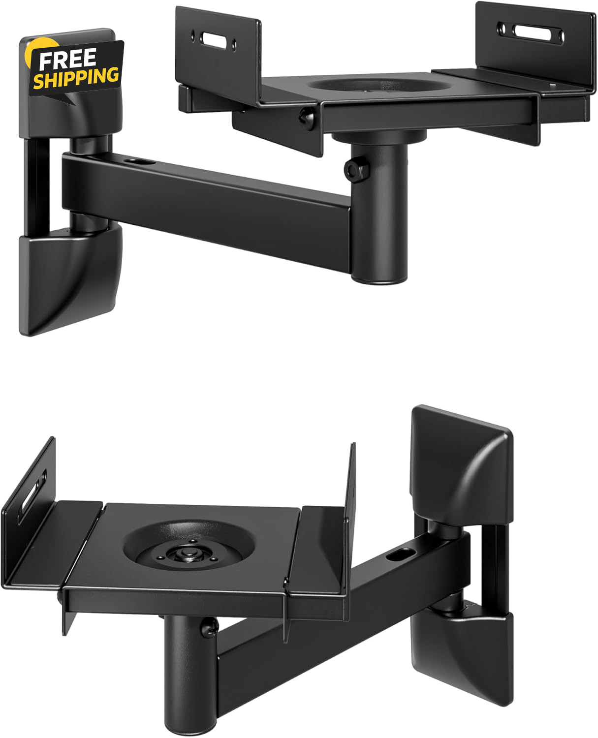 Adjustable Speaker Wall Mounts, 55 Lbs Capacity, Dual Speaker Wall Stands