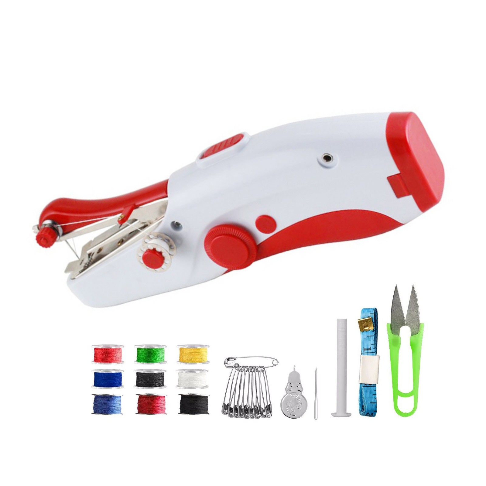 New Portable Mini Compact Handheld Sewing Machine Cordless Travel Home Tool
