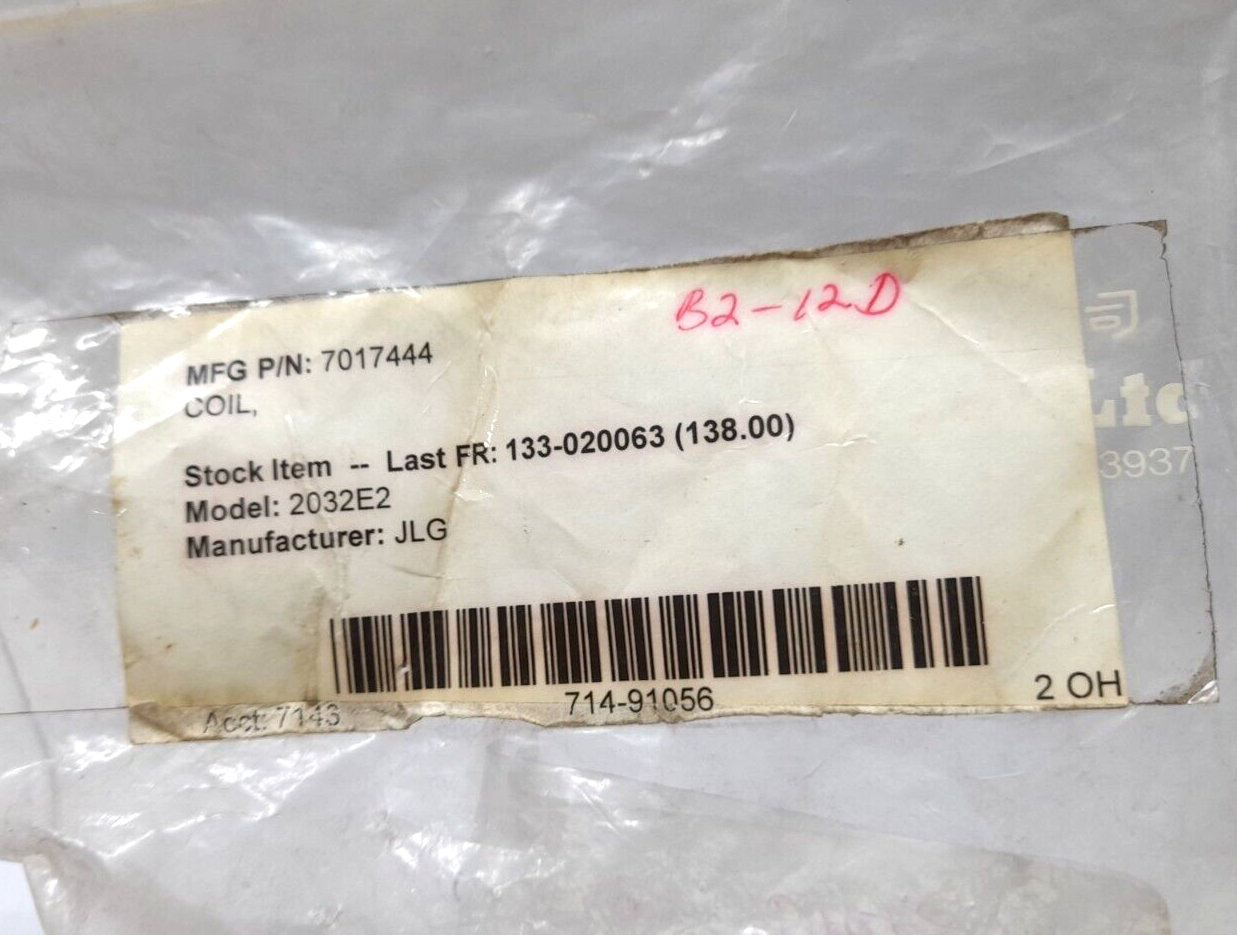 JLG 7017444 Coil 2032E2 Hydraforce 24VDC