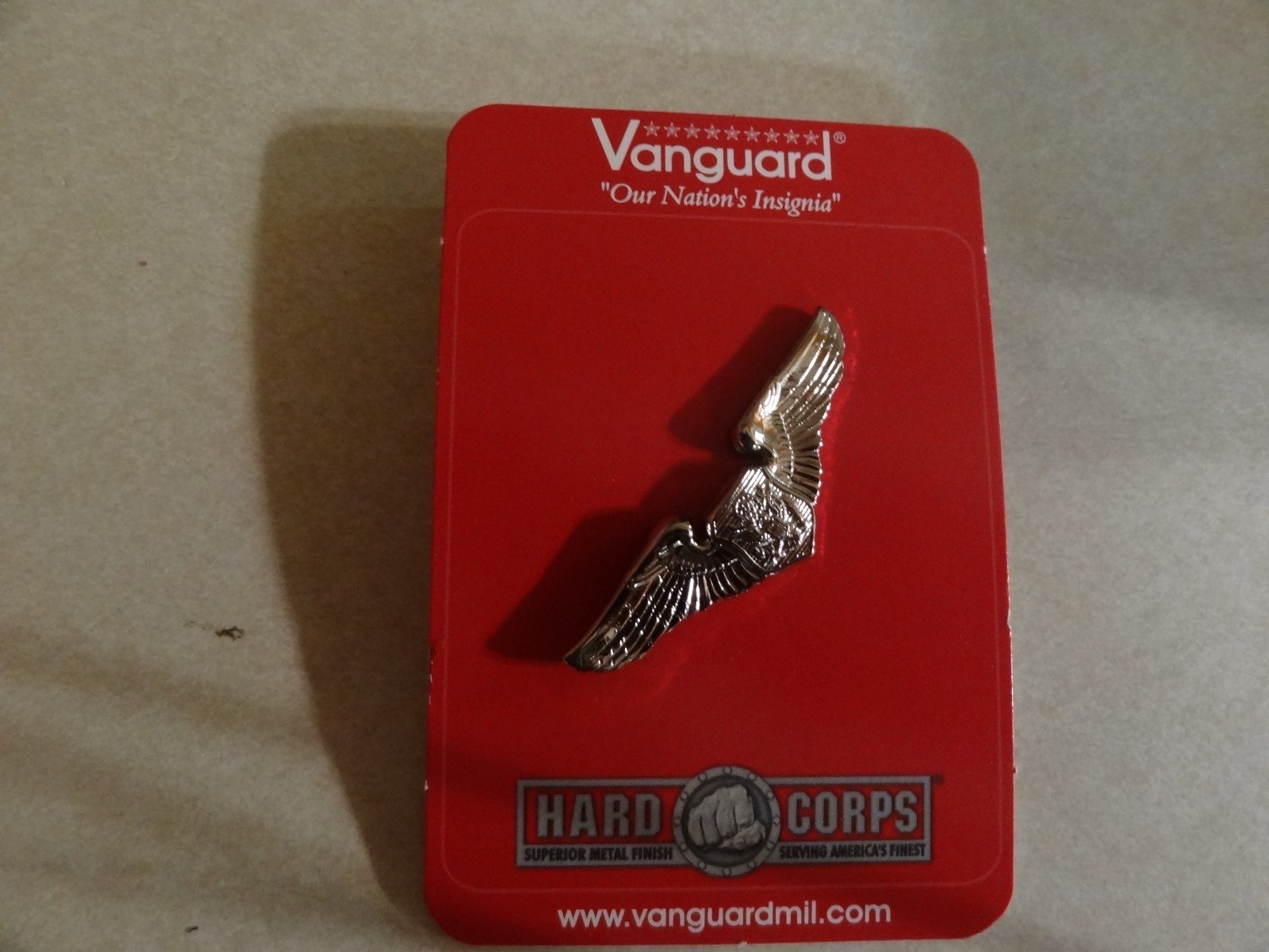 MILITARY INSIGNIA US AIR FORCE OFFICER AIR CREW MINATURE VANGUARD