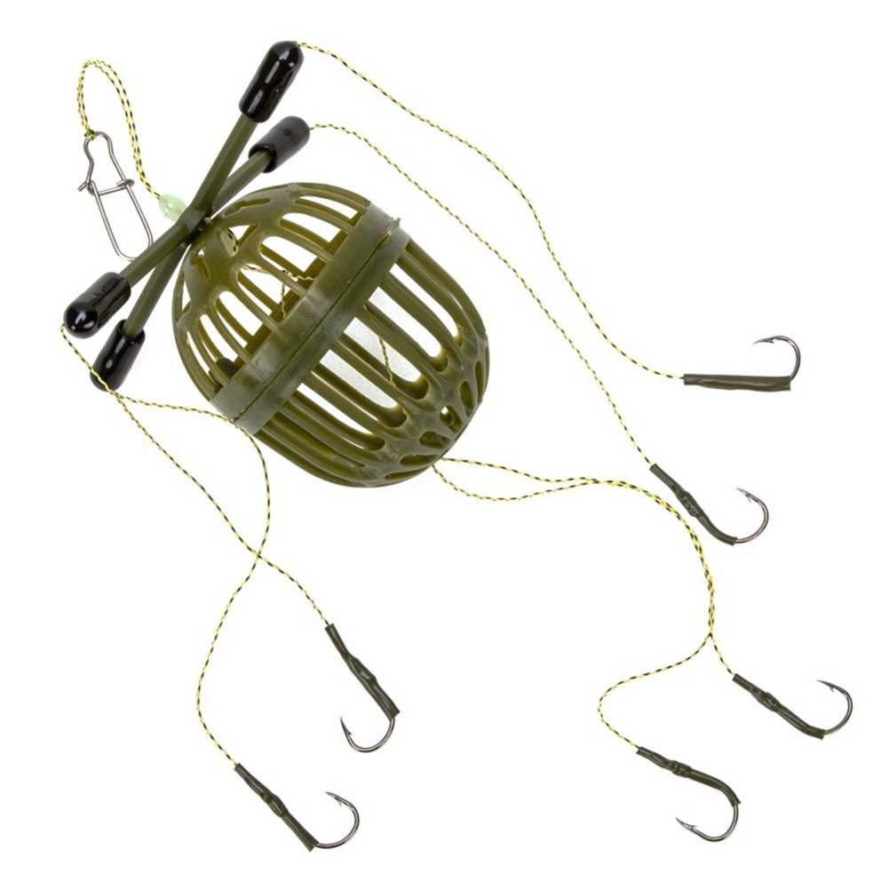 Fishhook Hook Rig Set Bait Feeder Fishing Feeder Holder Fishhook Feeder Tackle