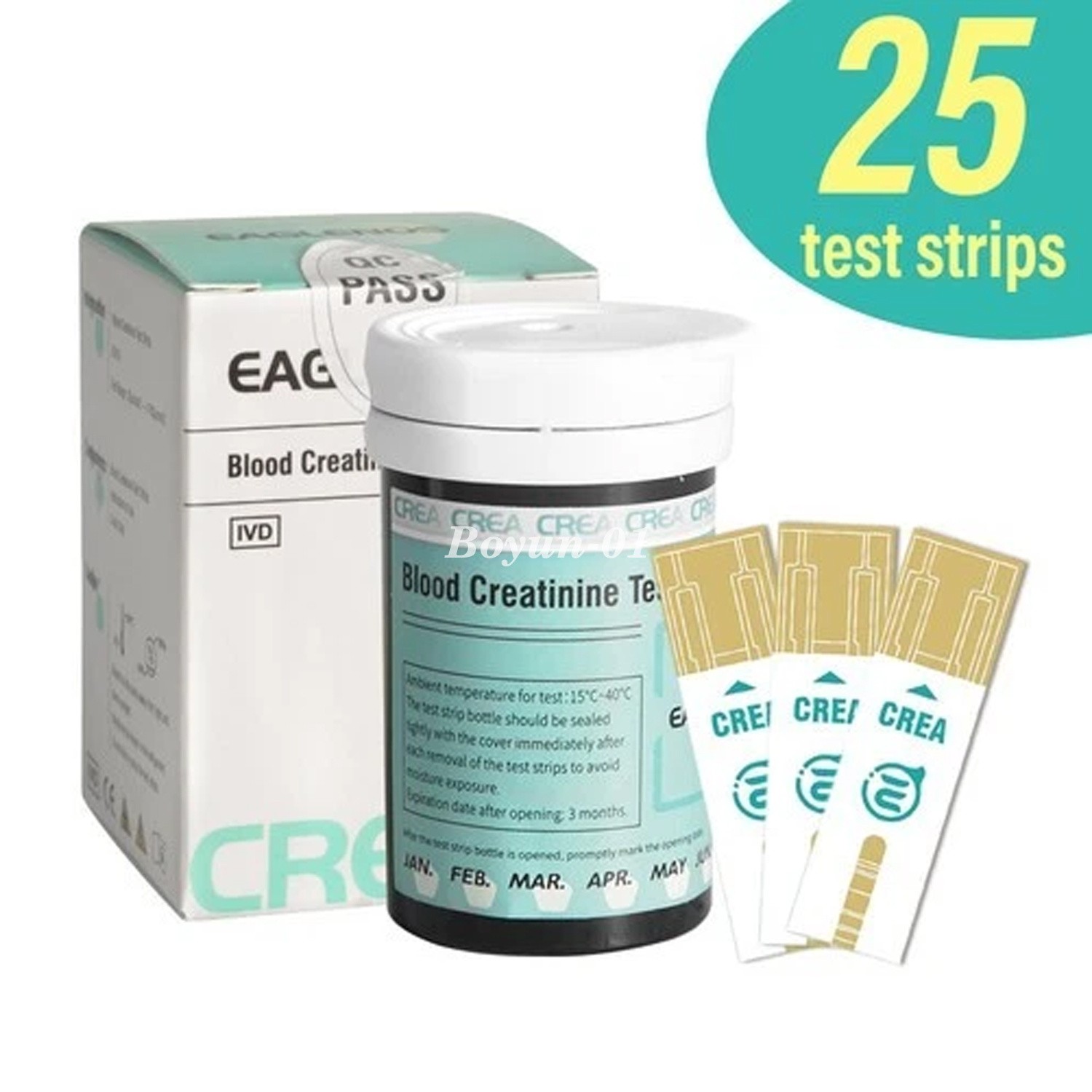 Blood Creatinine Test Meter – Home Kidney Function Checker Kit with 25 Strip