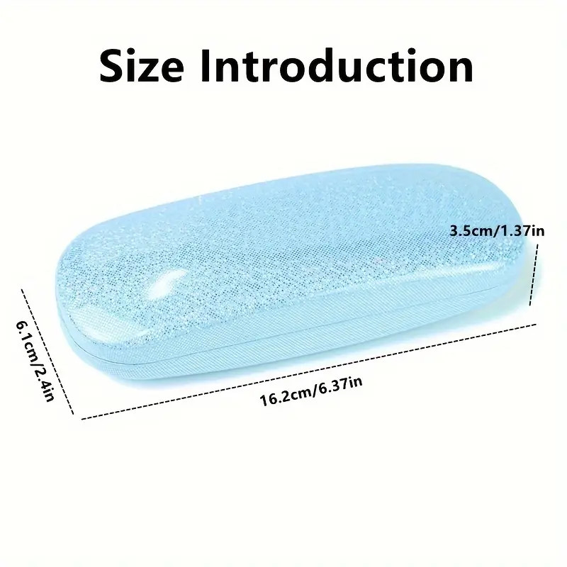 Eye-Catching Glitter Glasses Case - New - Shimmery Black
