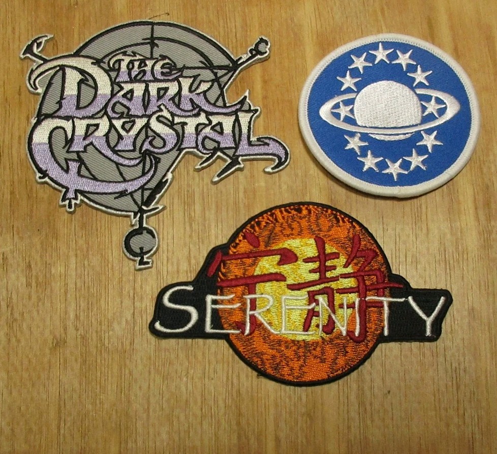 Lot of 3 Sci-Fi Embroidered Patches Serenity Dark Crystal Galaxy Quest