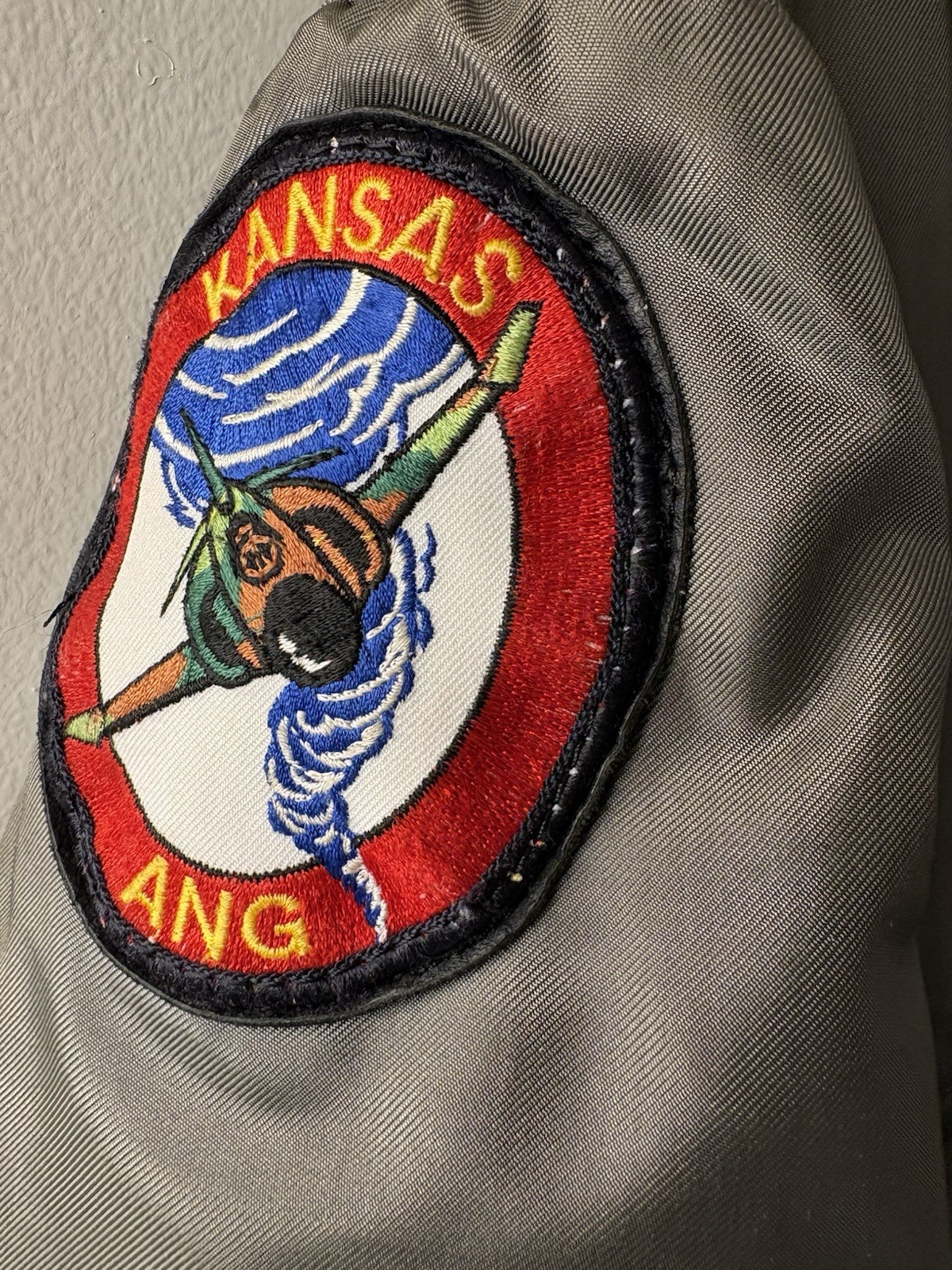 USAF Pilot CWU-36/P Flight Jacket ~ XL ~ w/ F-4 Phantom Era Squadron Patch
