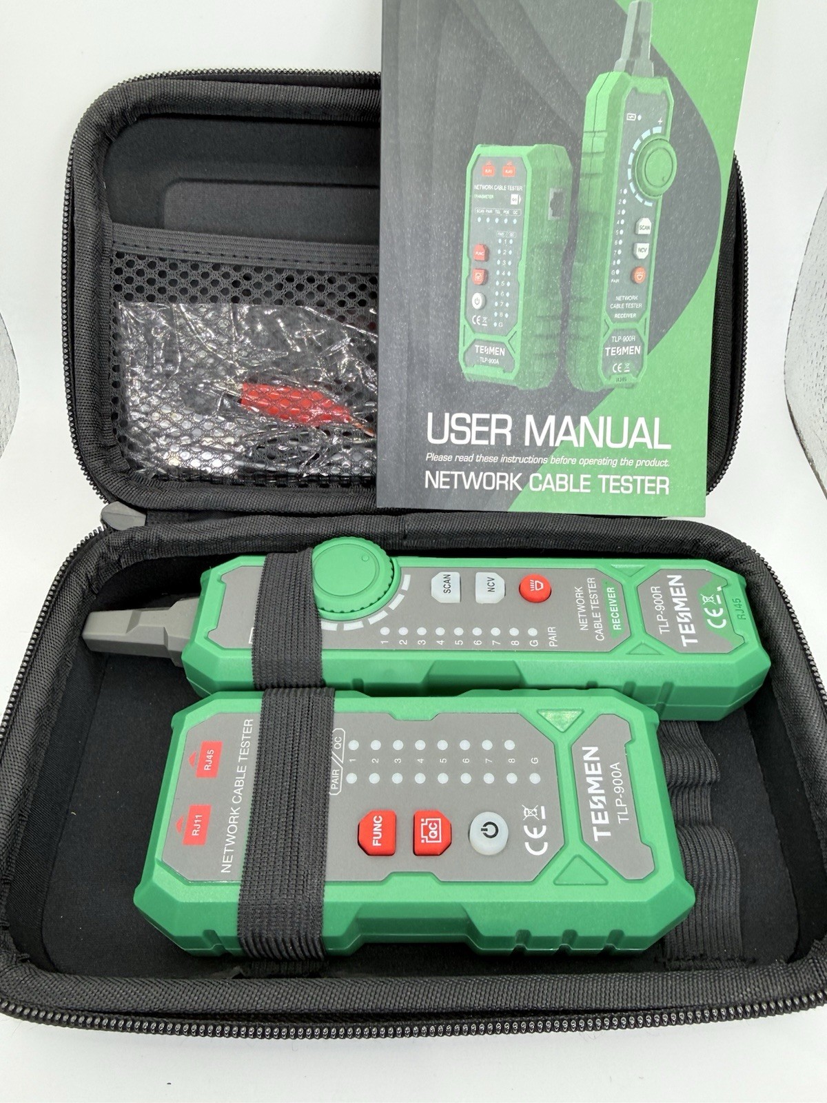 TLP-900AR Network Cable Tester, RJ11 RJ45, for CAT5/6/POE/STP, Multi-Function Ca