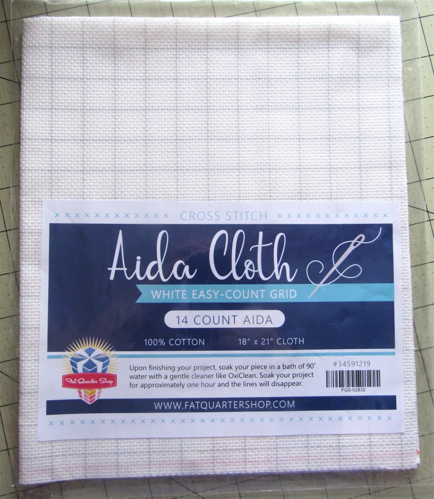 Zweigart 14ct White Easy-Count Grid 18" x 21" Cross Stitch Fabric