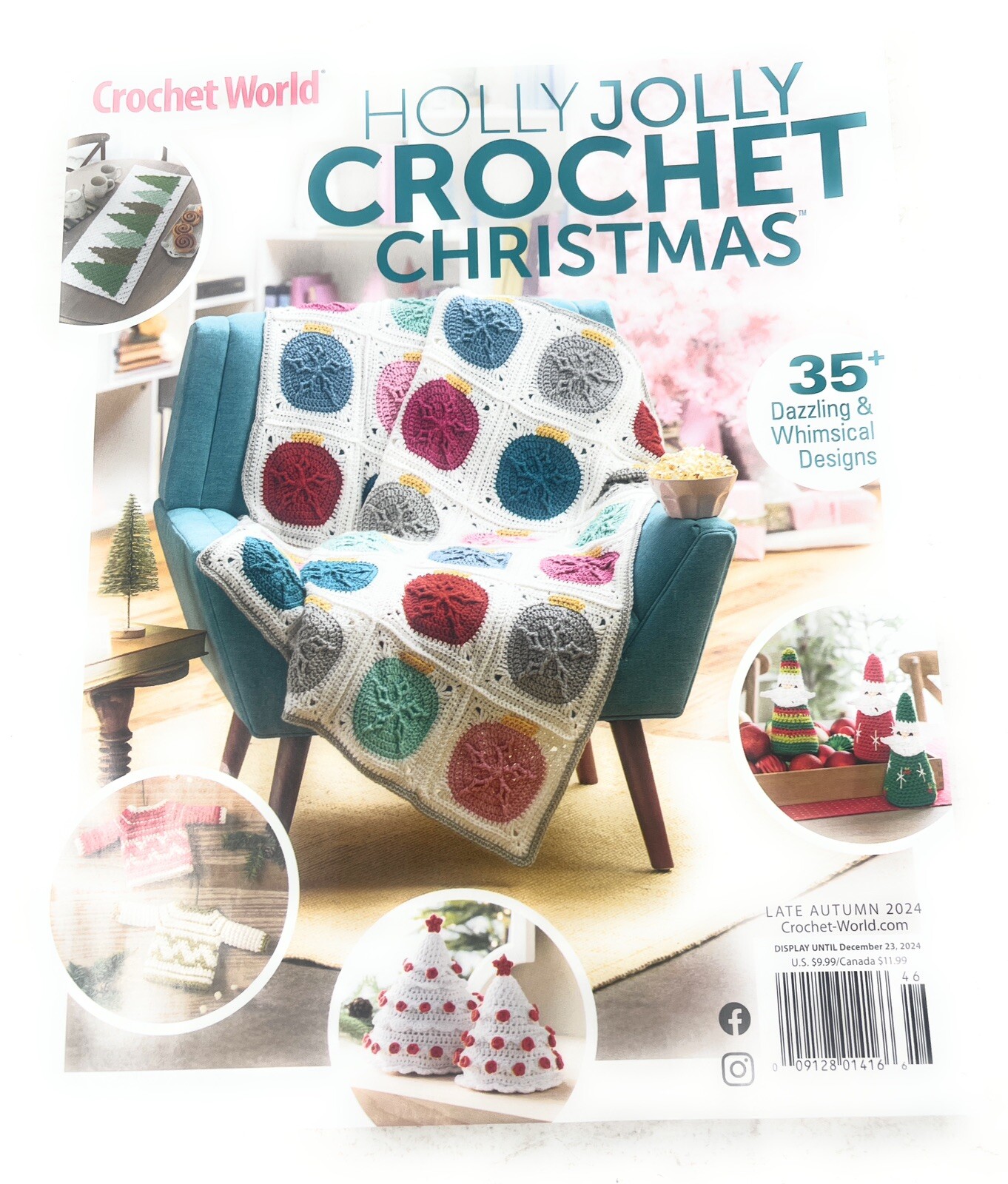 Crochet World Magazine Holly Jolly Crochet Christmas Dazzling Designs 2024 New