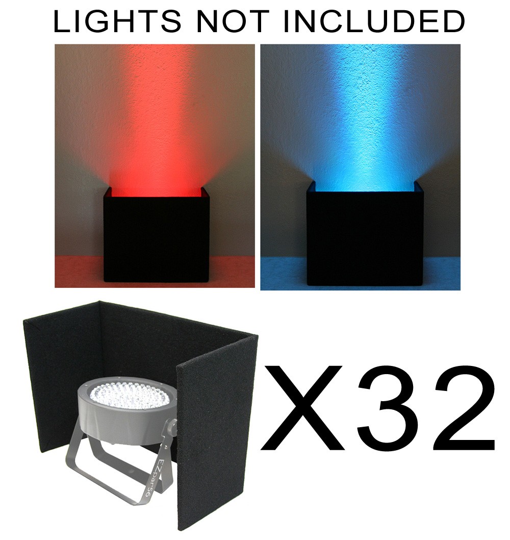 (32) DJ Wedding Venue Lighting Slimpar 38 56 64 LED Up Light Uplighting Covers