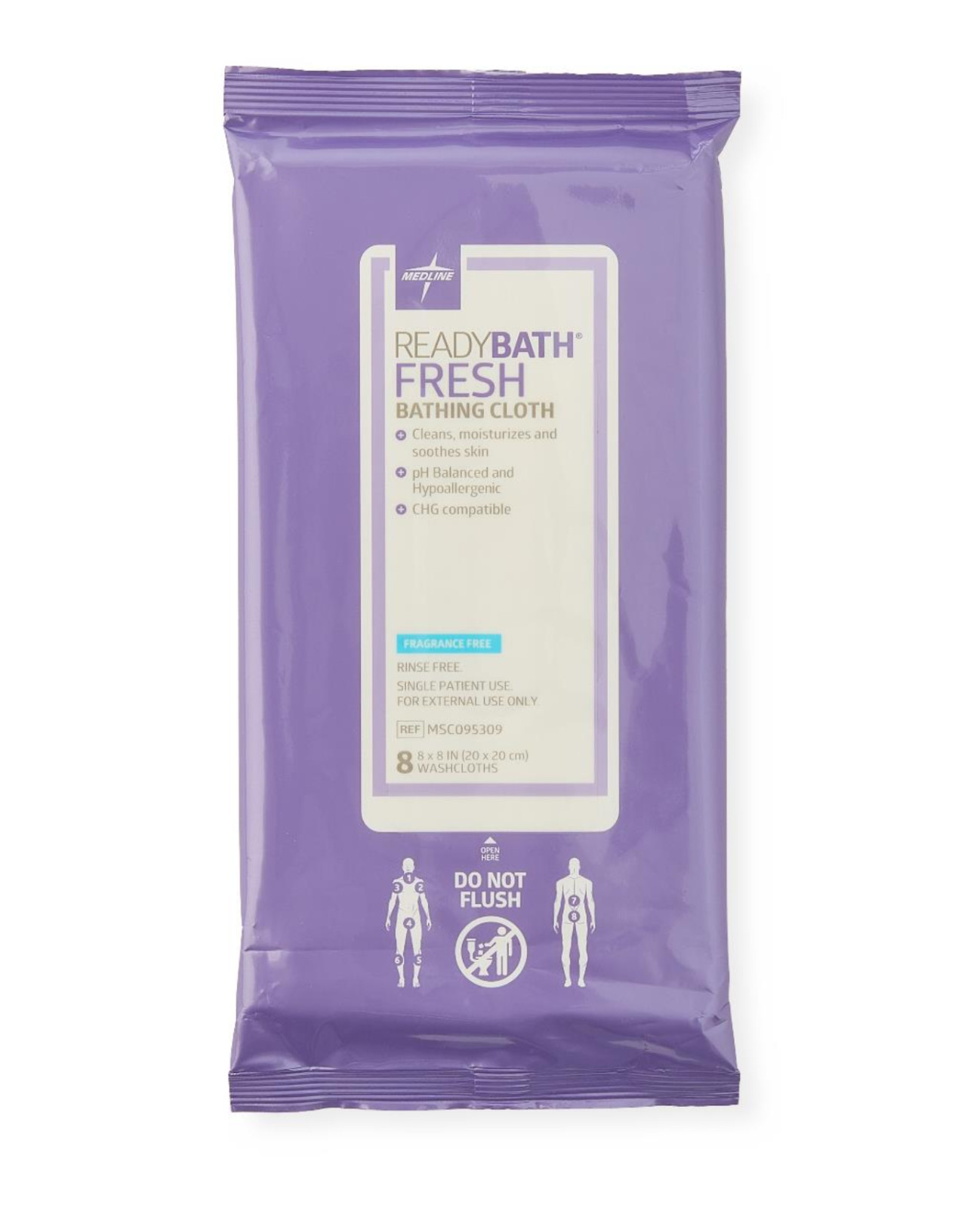 Medline ReadyBath Fresh Bathing Cloths MSC095309 - 30 pk Case