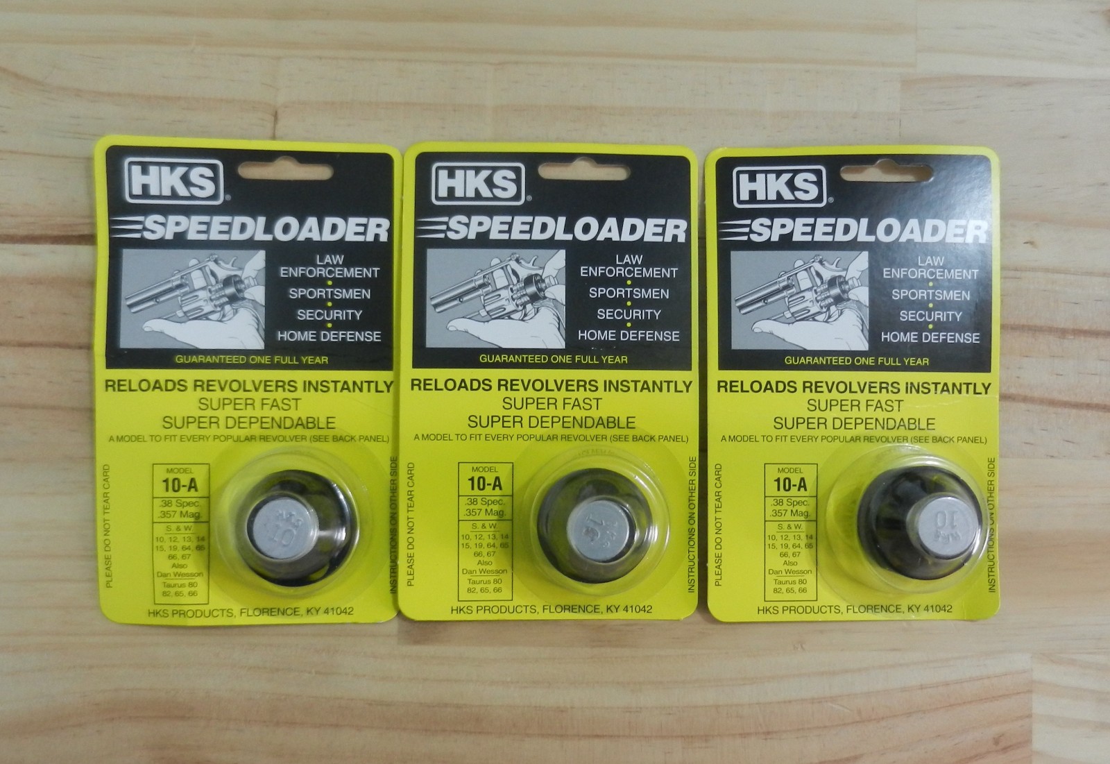 HKS Speedloader;  10-A;  6-Shot;  38 SPL 357 Mag;  3 Pack;  Fast & Dependable