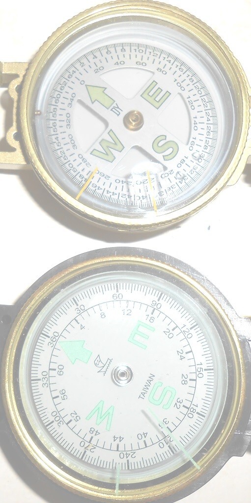 - (2) VINTAGE DIRECTIONAL COMPASS LIQUID FILLED ENGINEERS COMPASS