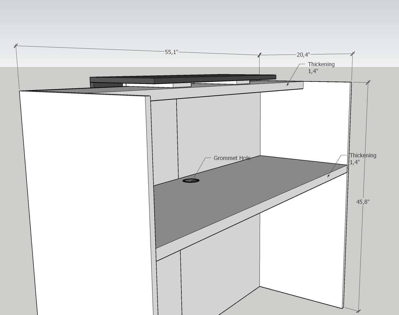 Reception Front Desk Counter Top, Laminate Desktop, Standing Table for Salon