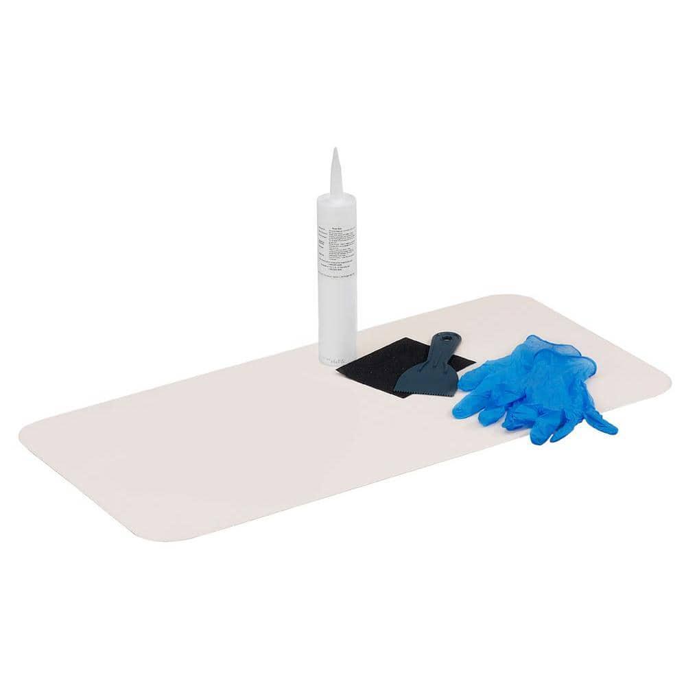 Shower Bathtub Base Bath Tub Floor Repair Kit Inlay 32 x 14.5 in. Easy DIY Bone