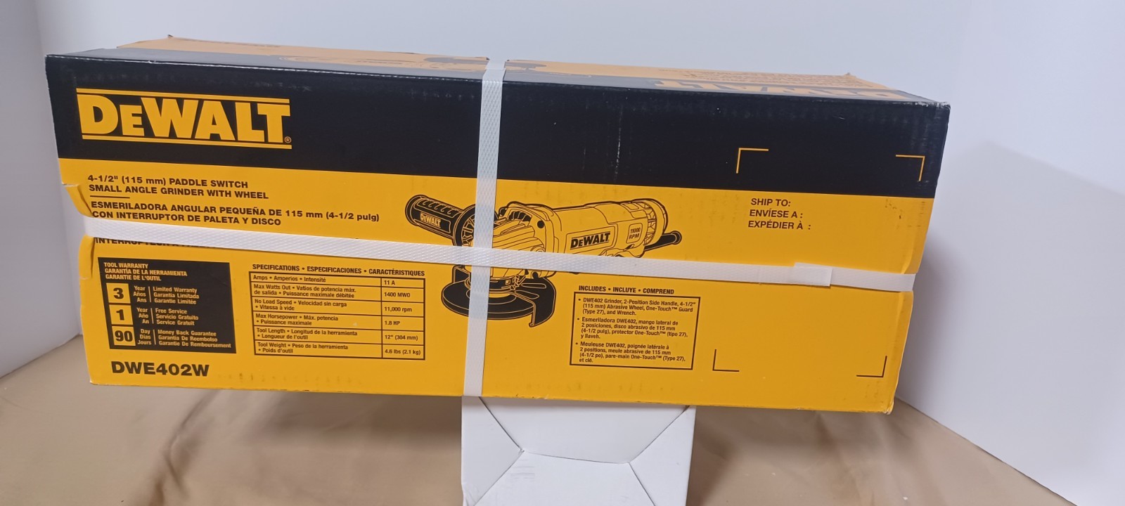 dewalt 4 1/2 angle grinder corded