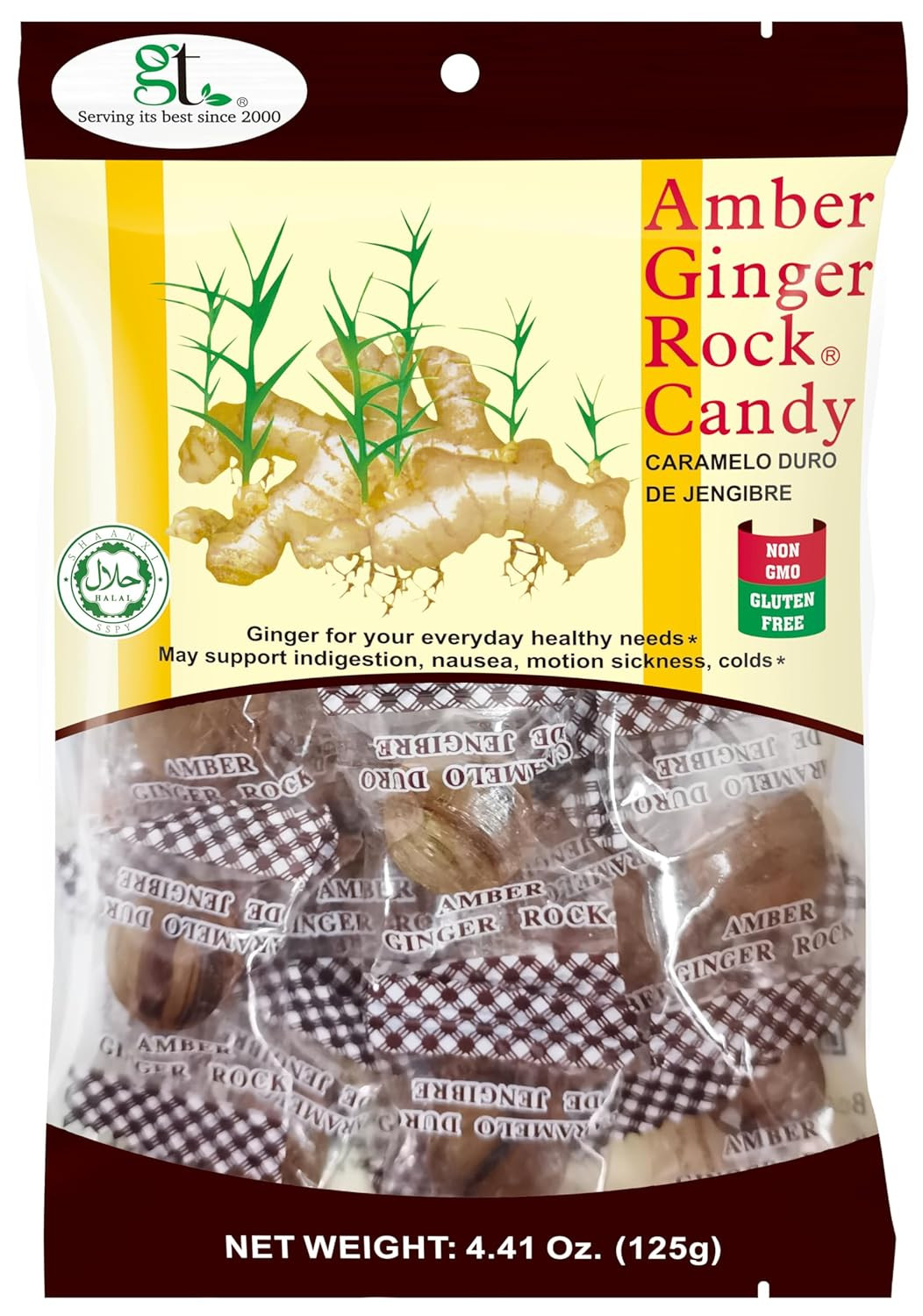 Amber Ginger Rock Candy (2-Pack) FREE SHIPPING