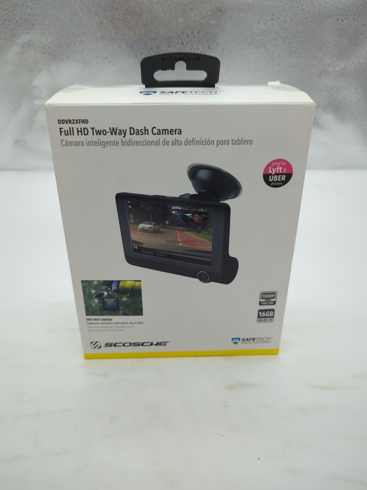 SCOSCHE #DDVR2XFHD FULL HD TWO-WAY DASH CAMERA 16GB 1080P OPEN BOX (F40036302)