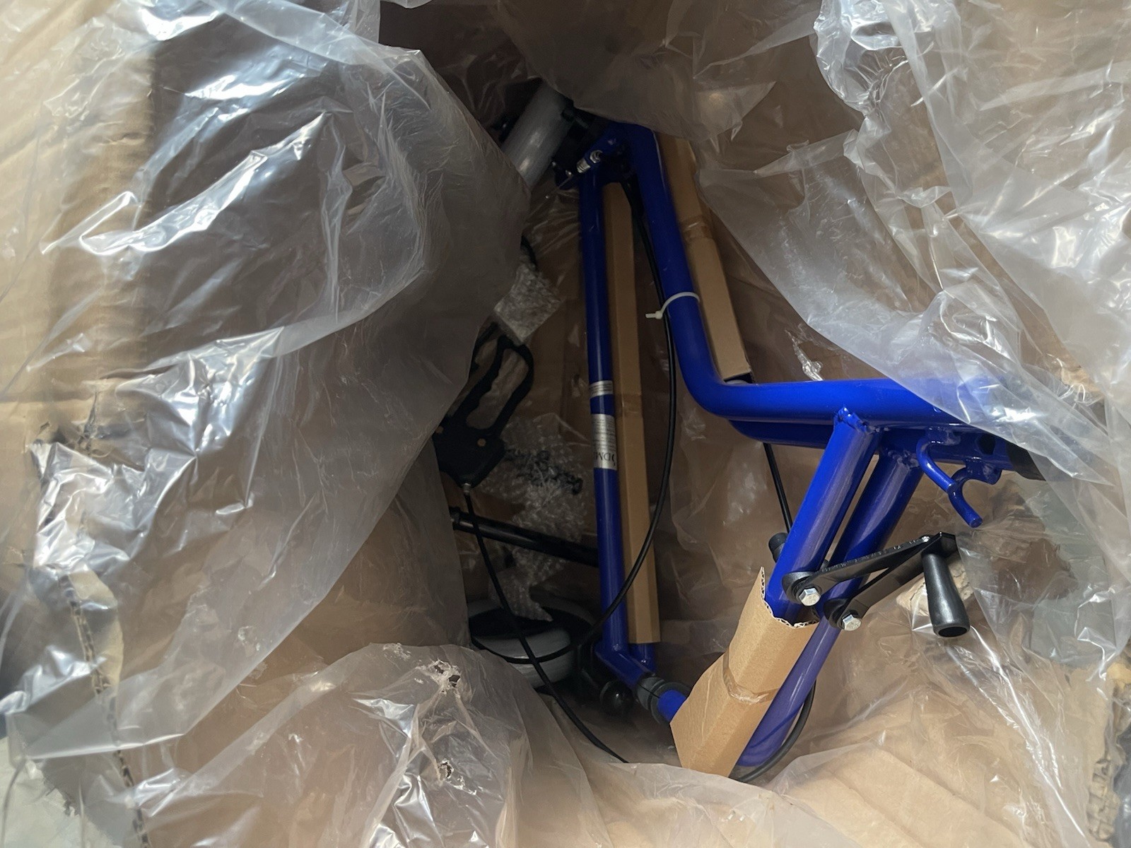 NEW! DMI Folding Rollator Walker With Wheels Seat Royal BLUE 3 Wheels