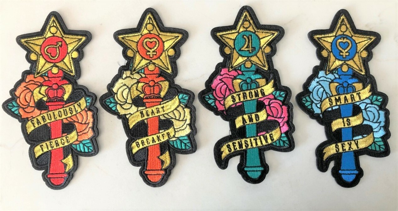 Sailor Moon Iron On Embroidered Patch Inner Senshi - Choice Of 4 Wands