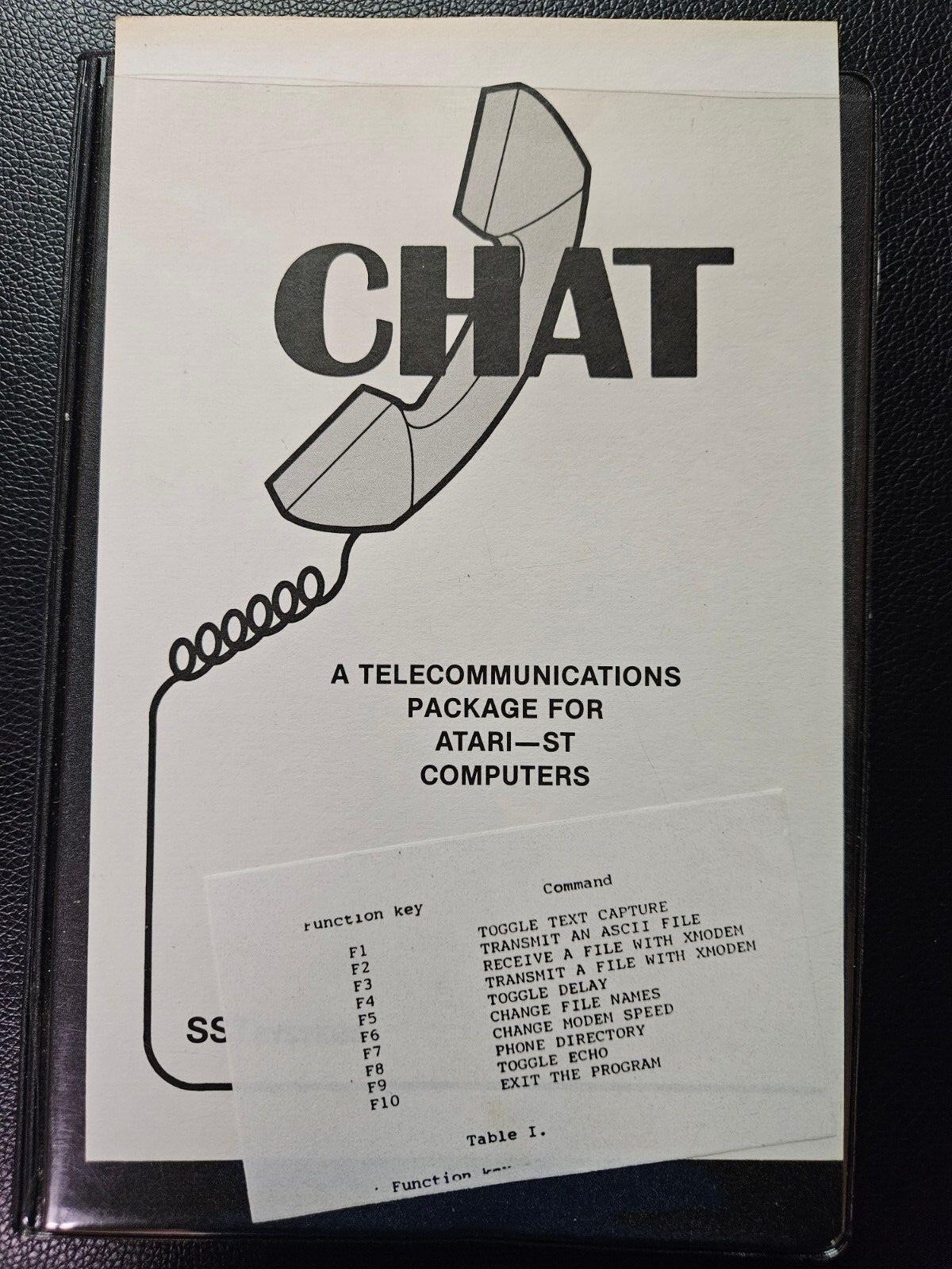 NS CHAT by SST SYSTEMS for ATARI ST