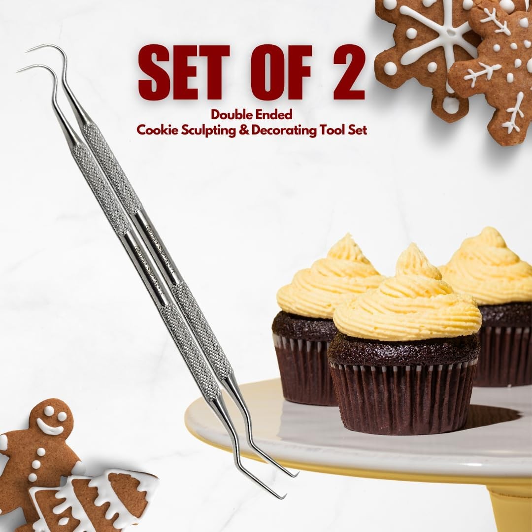 2 pack double ended Cookie Needle Scriber Multipurpose Cookie Decorating