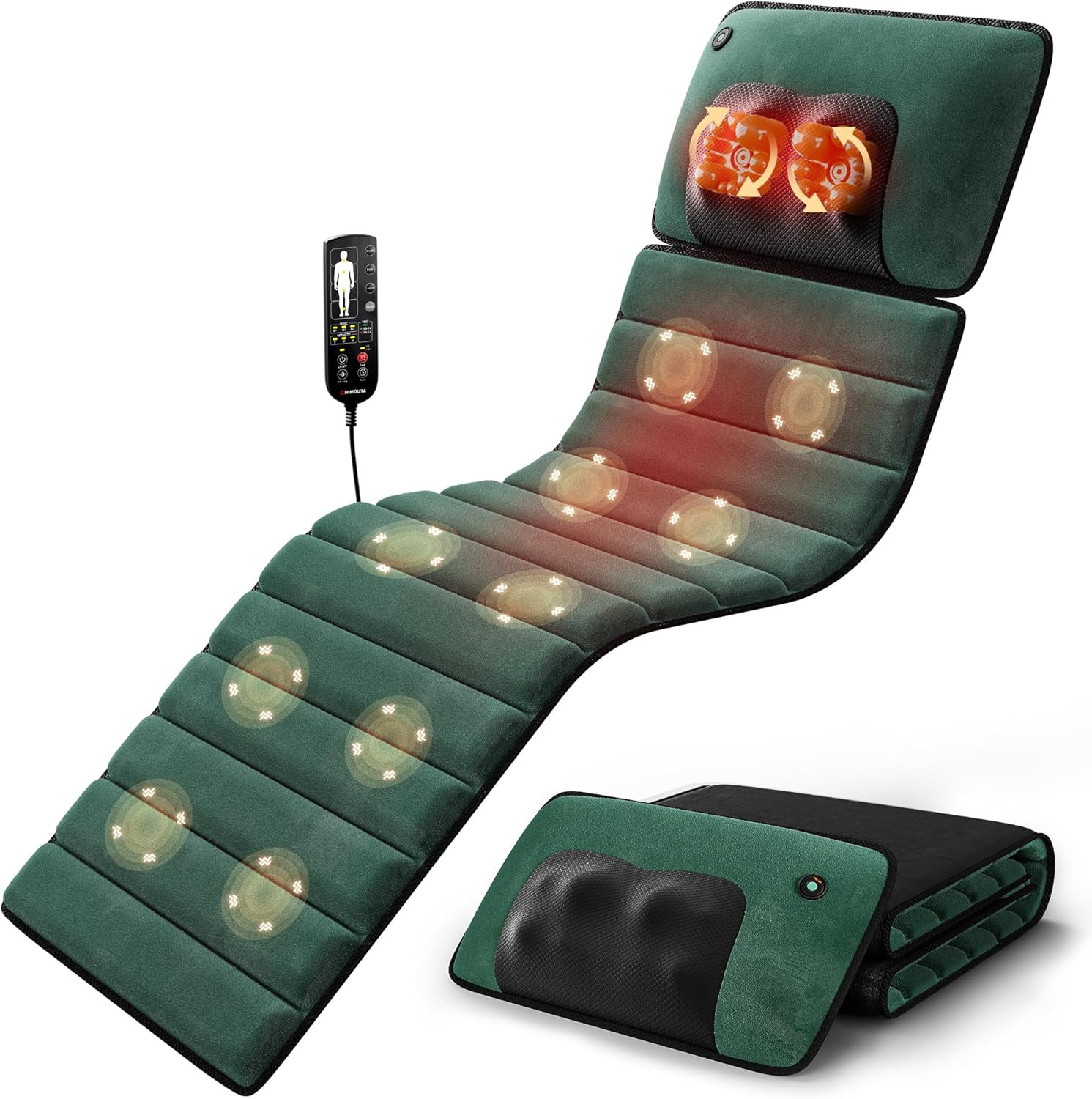 Full Body Massage Mat with Heat, Detachable Massager Pad Deep Tissue Pain Relief