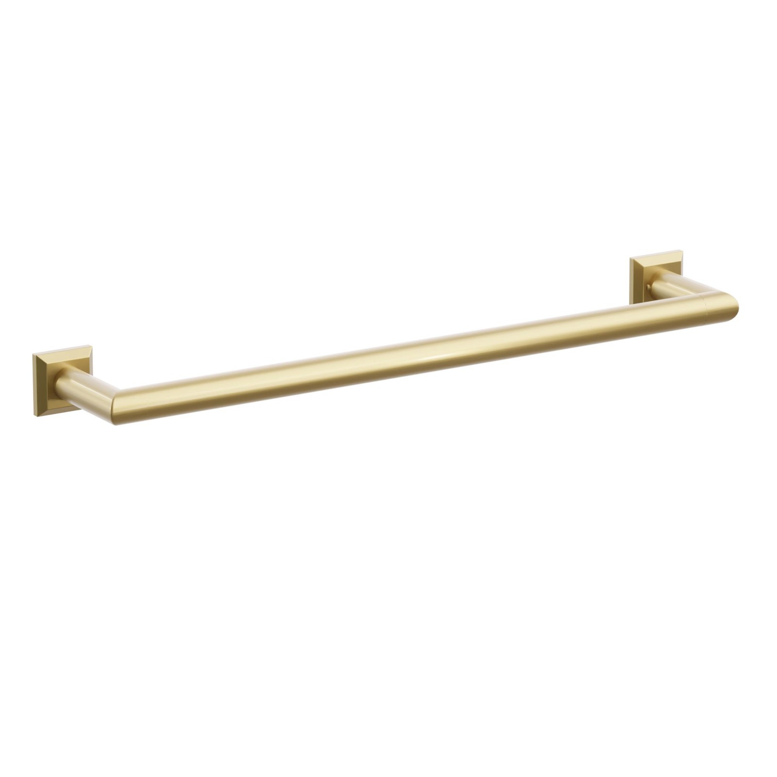 Emtek 28107CQUS7 Towel Bar 18", Chamfered Square Rosette, French Antique