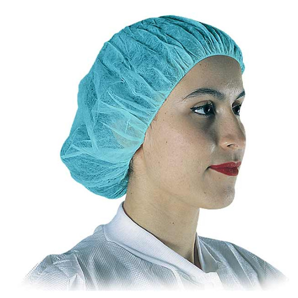 1- 500 PACK GREEN 21" Disposable Bouffant Caps Hair Nets Salon Spa Food Service