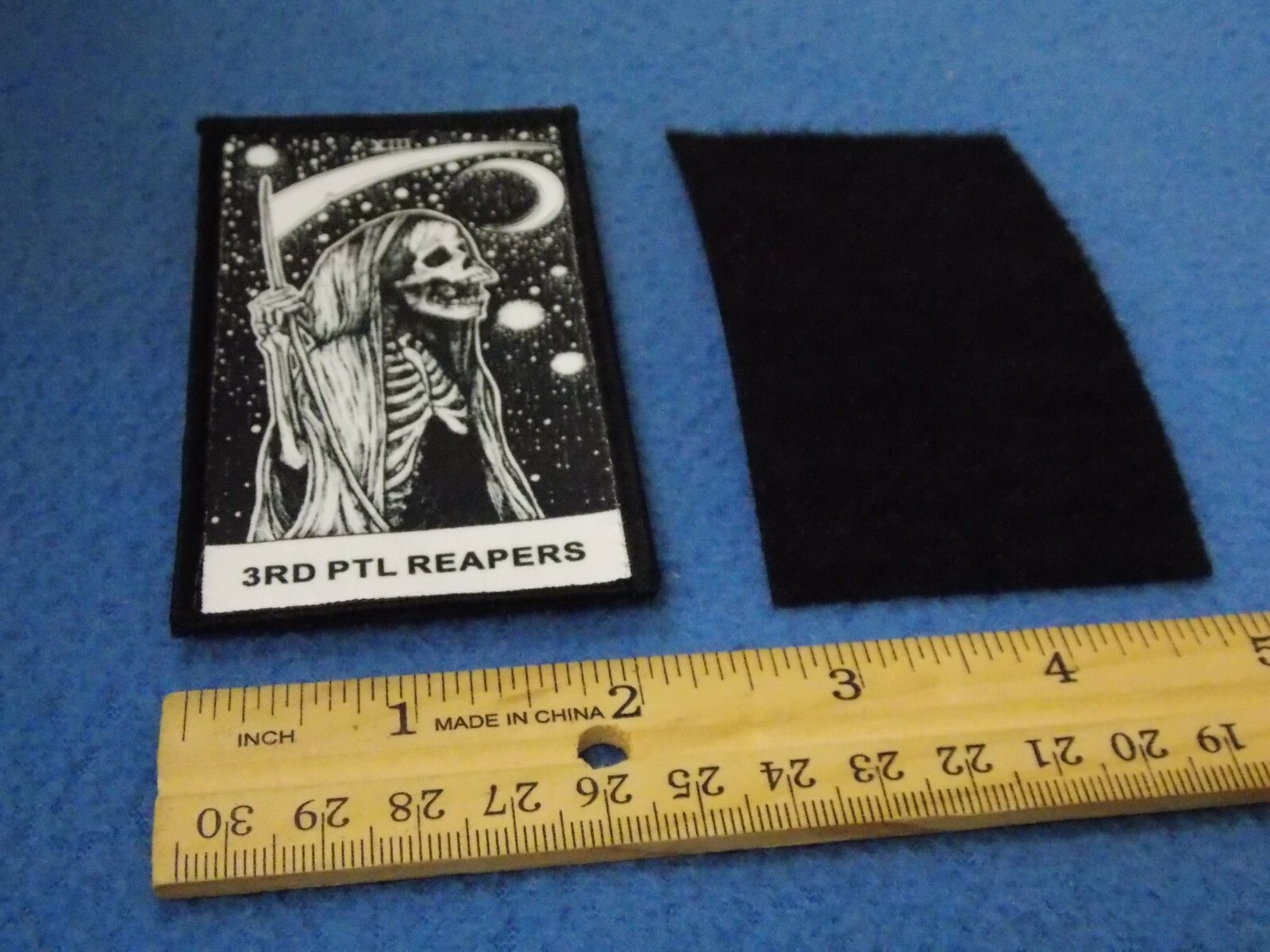 3rd PTL GRIM REAPERS MILITARY HOOK BACK PATCH