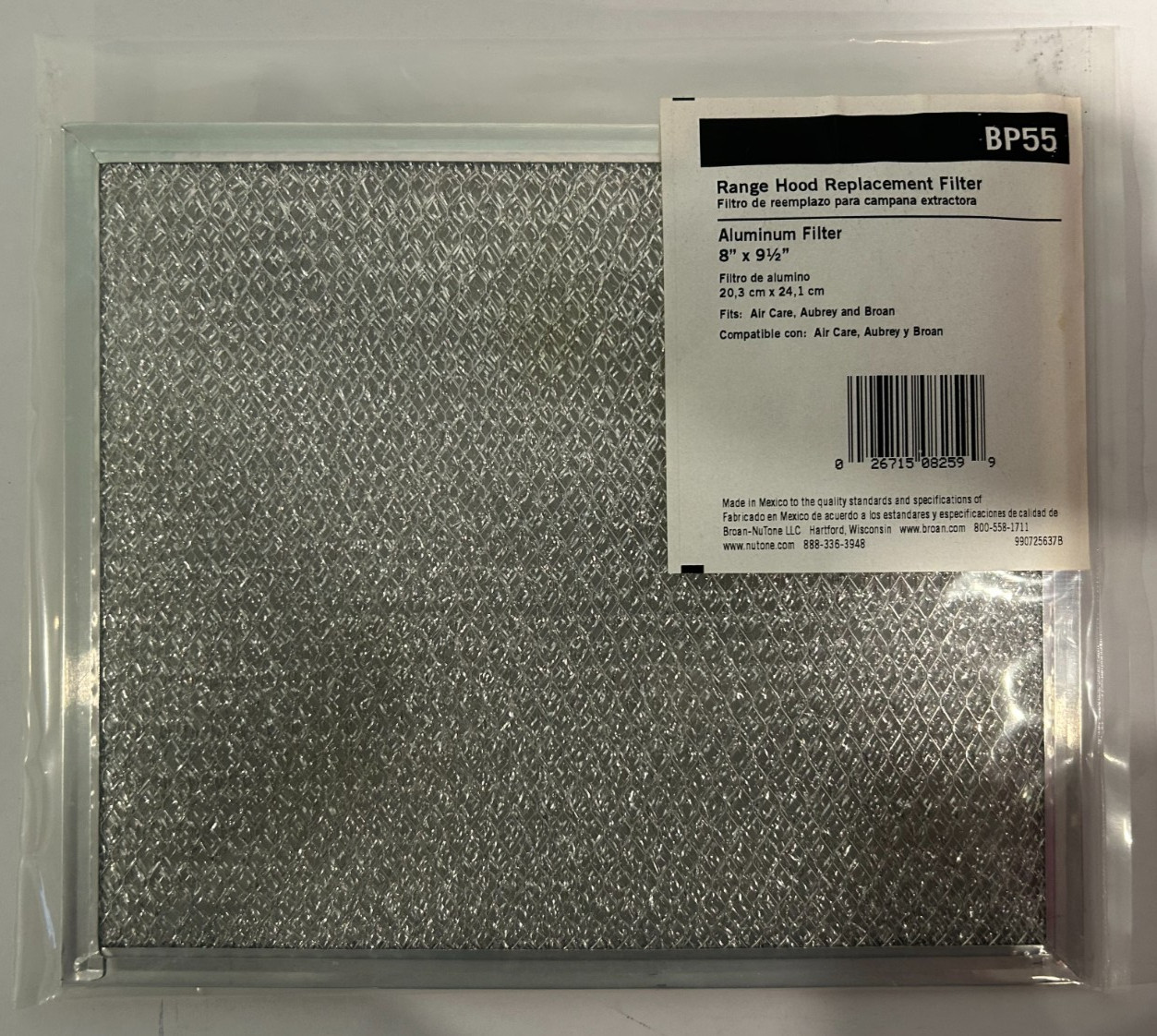 BROAN NUTONE BP55 Range Hood Replacement Aluminum Filter New FREE SHIPPING